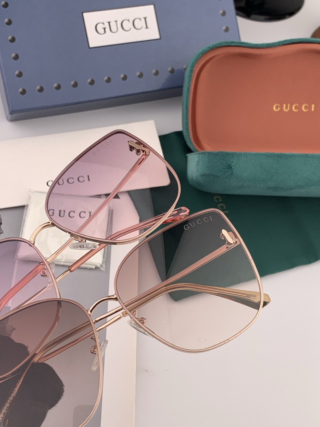 GUCCI-古驰意大利进口🇮🇹时尚潮流奢华装饰太阳眼镜 尼龙偏光高清太阳镜明星海报款 超高复杂工艺 立体