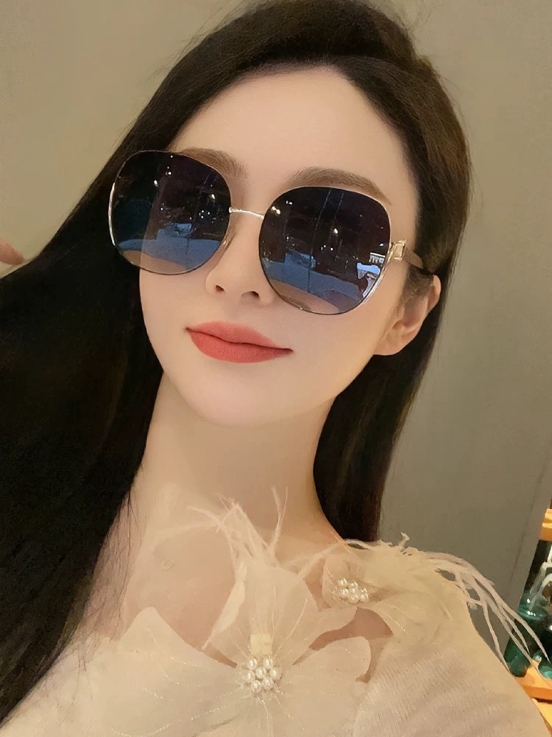 LV 太阳镜潮品官网模特同款 [玫瑰][玫瑰]四叶草🍀精致个性设计简约时尚 高品质值得拥有绝对潮爆整个夏