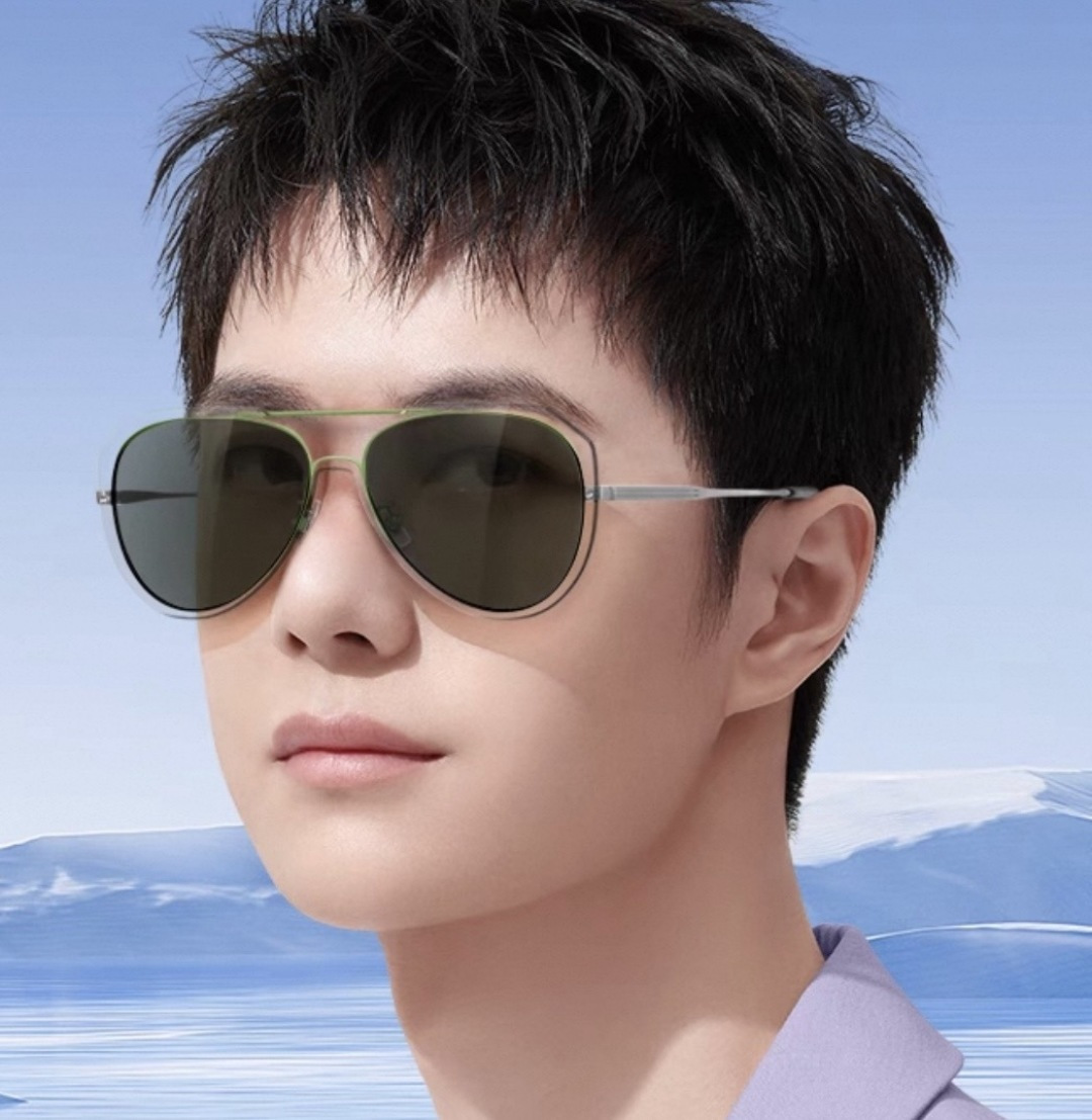 GUCC* 2026 新款男女情侣款太阳iP电镀永不褪色 卖点：超轻超有弹性整幅眼镜片：高清尼龙偏光镜片