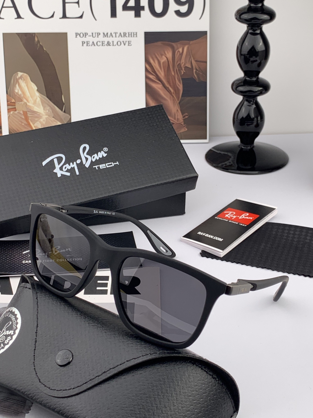 官方同步 品牌:雷朋经典男女士玻璃太阳镜 材质：美国宝丽来高清防爆钢化玻璃镜片 型号：RB3443