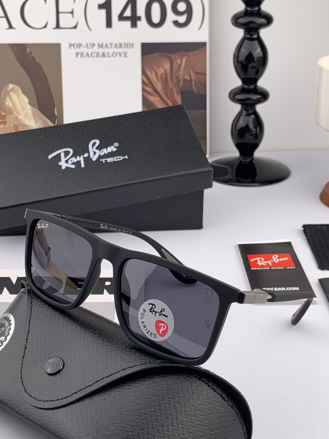 官方同步 品牌:雷朋经典男女士玻璃太阳镜 材质：美国宝丽来高清防爆钢化玻璃镜片 型号：RB7839