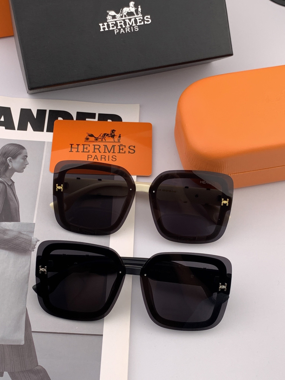 【TR偏光系列】爱马仕 经典的方框设计，不挑脸型，无论搭配大衣还是连衣裙都非常显气质尼龙偏光镜片预防紫外