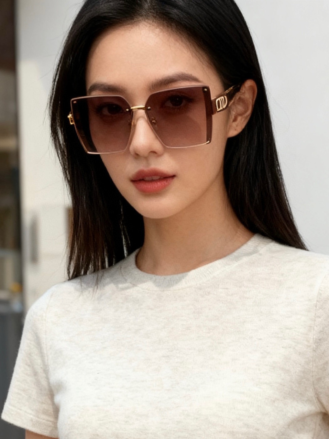 🔺 【DIOR-迪奥】开春新款 潮流爆款 时尚方框太阳镜 高品质 佩戴舒适 网红潮款墨镜 型号：D223