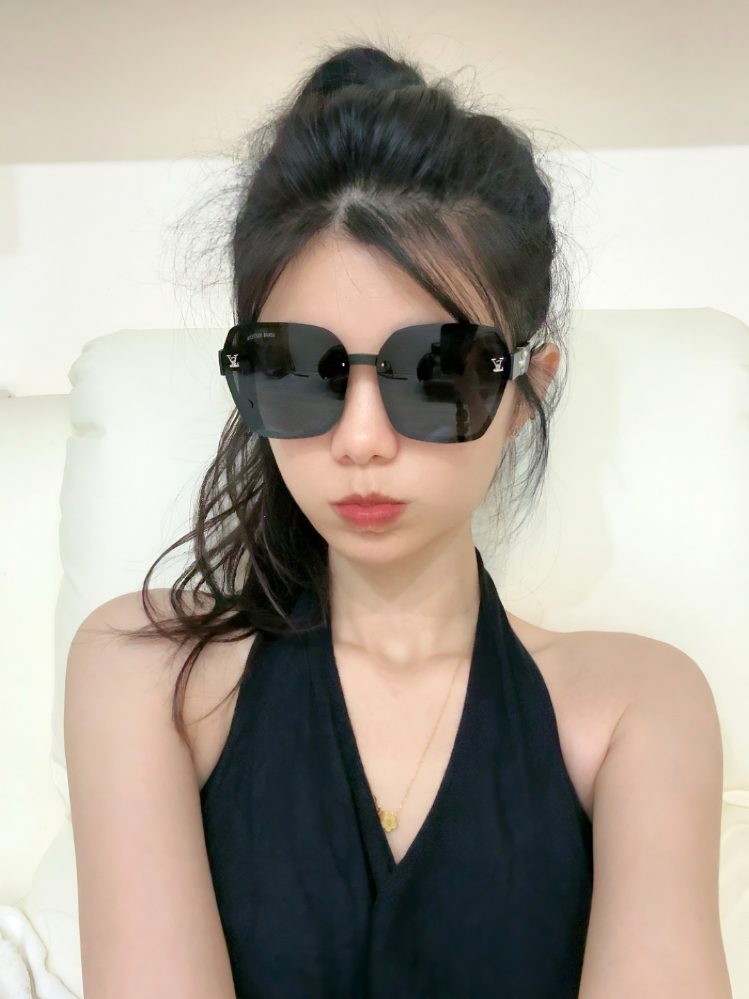 【TR偏光系列】lv大框太阳镜墨镜经典的方框设计，不挑脸型，无论搭配大衣还是连衣裙都非常显气质偏光镜片预