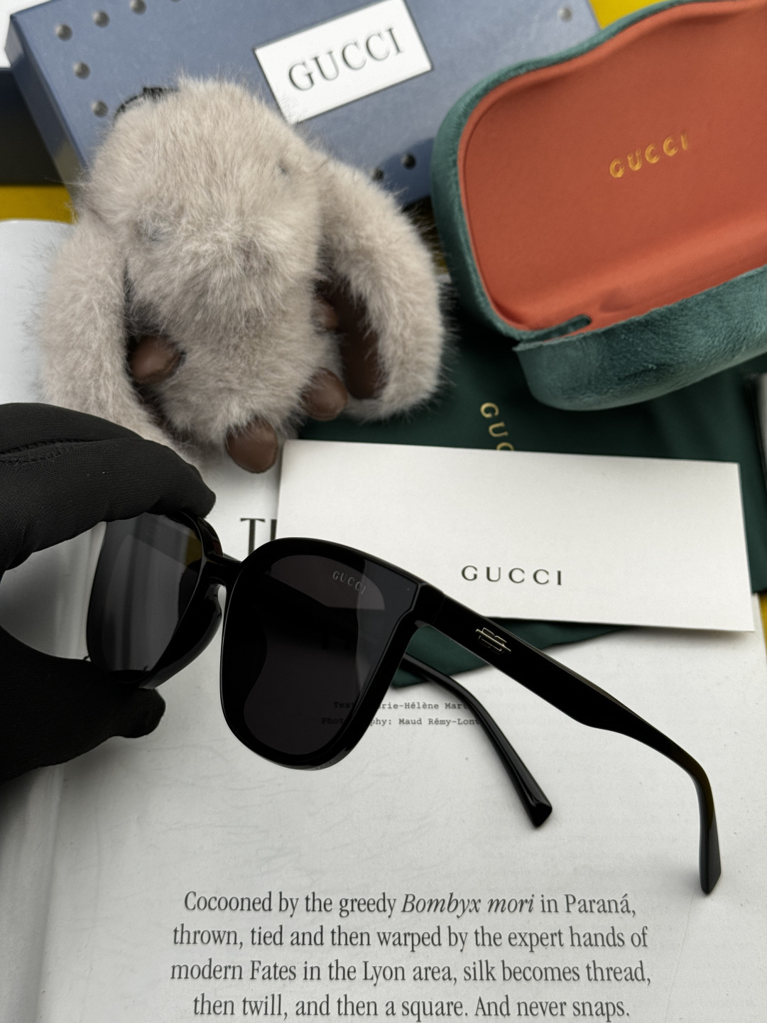 🔺 【GUCCI】开春新款 潮流爆款 时尚方框偏光太阳镜 高品质 佩戴舒适 网红潮款墨镜 女士高清尼龙偏