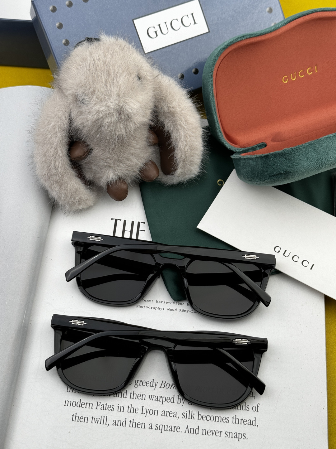 🔺 【GUCCI】开春新款 潮流爆款 时尚方框偏光太阳镜 高品质 佩戴舒适 网红潮款墨镜 女士高清尼龙偏