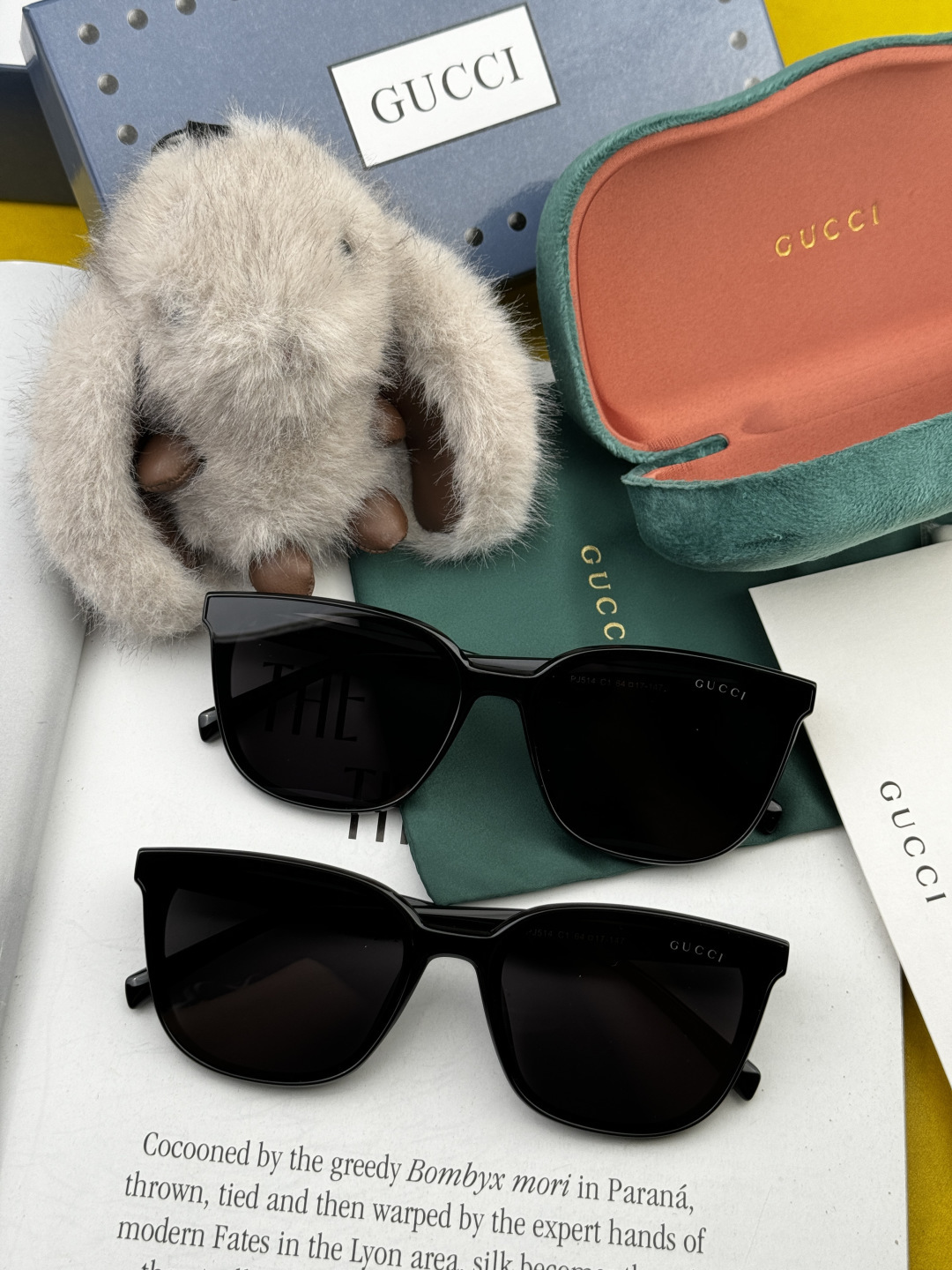 🔺 【GUCCI】开春新款 潮流爆款 时尚方框偏光太阳镜 高品质 佩戴舒适 网红潮款墨镜 女士高清尼龙偏