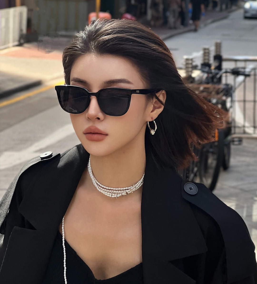 🔺 【GUCCI】开春新款 潮流爆款 时尚方框偏光太阳镜 高品质 佩戴舒适 网红潮款墨镜 女士高清尼龙偏