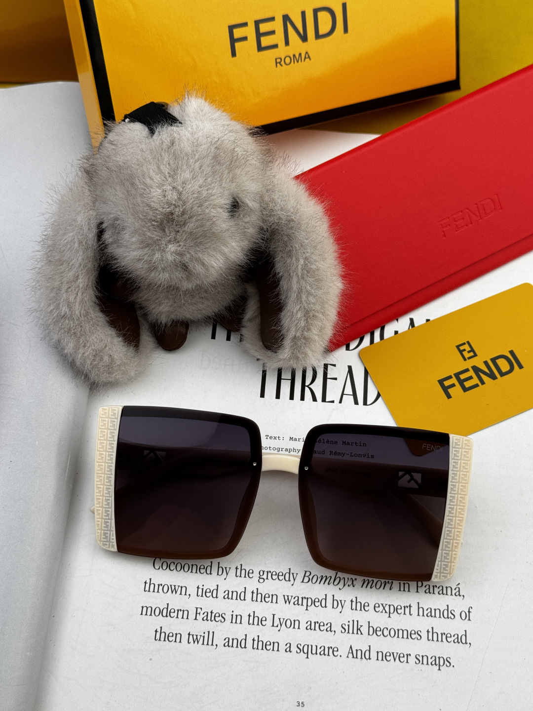 🔺 【芬迪】开春新款 潮流爆款 时尚方框偏光太阳镜 高品质 佩戴舒适 网红潮款墨镜 女士高清偏光太阳镜🕶