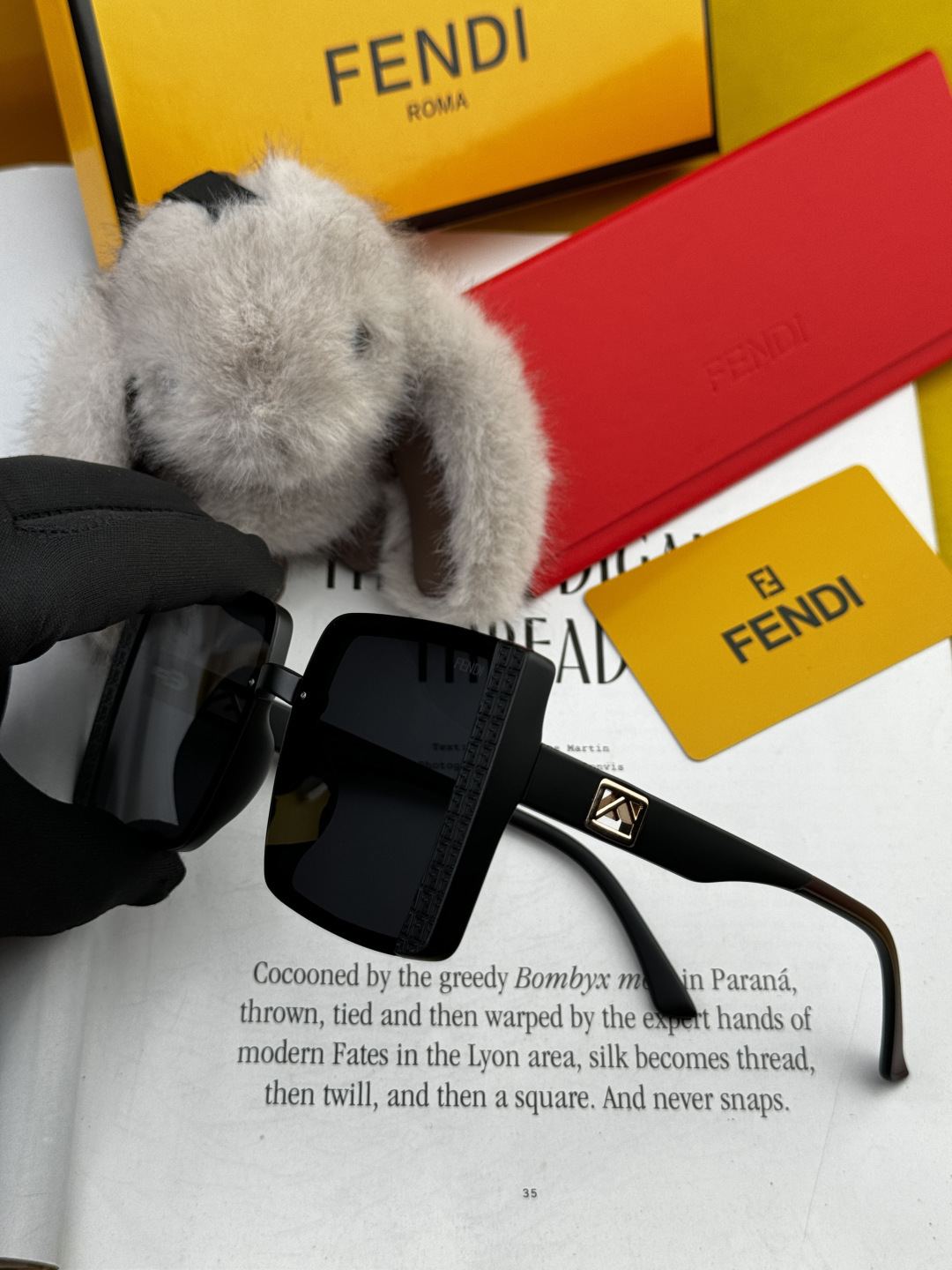 🔺 【芬迪】开春新款 潮流爆款 时尚方框偏光太阳镜 高品质 佩戴舒适 网红潮款墨镜 女士高清偏光太阳镜🕶