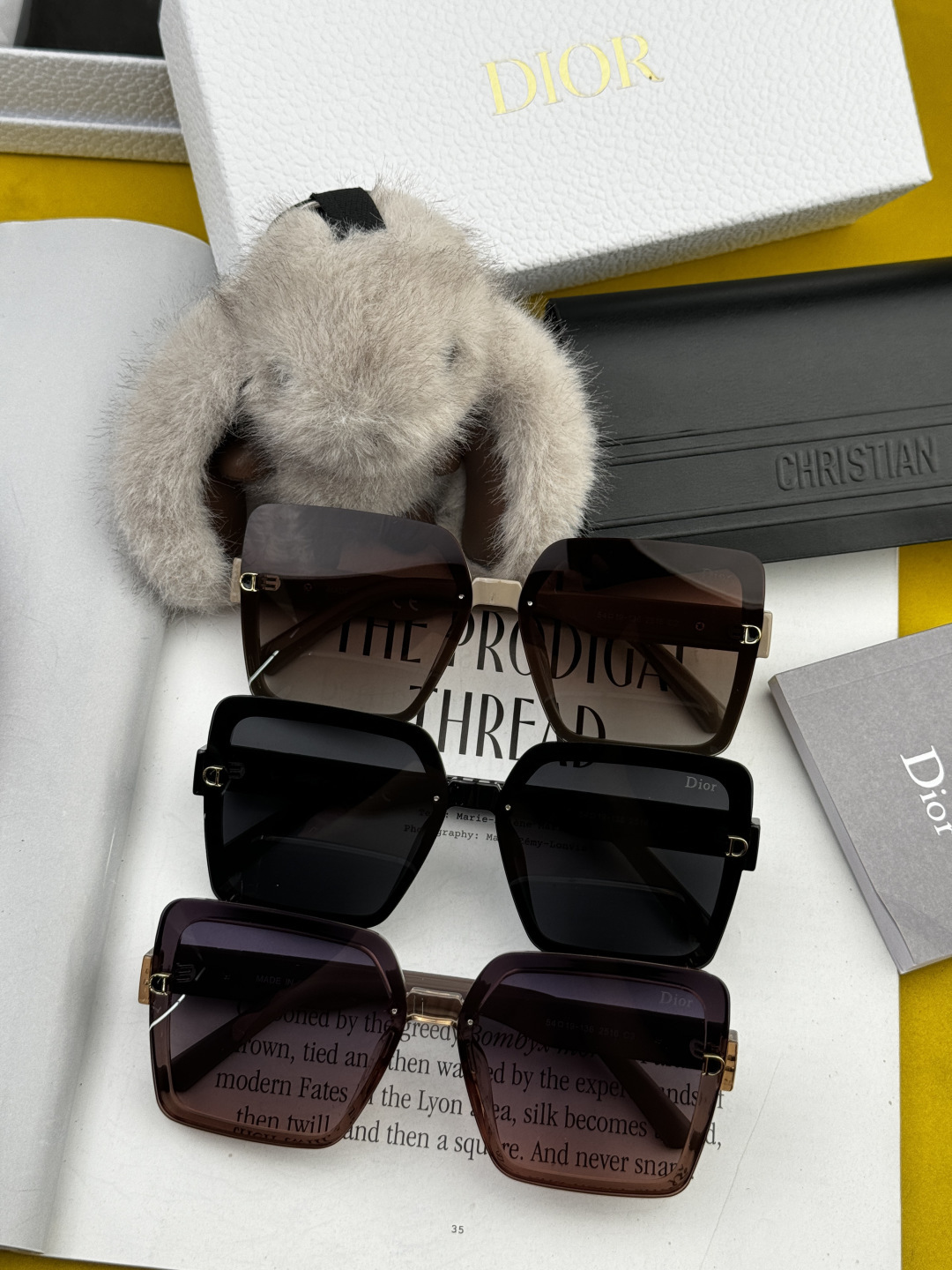 🔺 【DIOR-迪奥】开春新款 潮流爆款 时尚方框偏光太阳镜 高品质 佩戴舒适 网红潮款墨镜 女士高清加