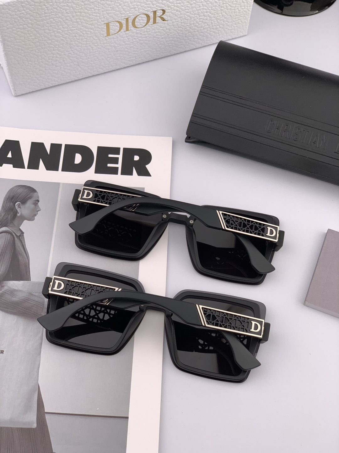 🔺 【DIOR-迪奥】开春新款 潮流爆款 时尚方框偏光太阳镜 高品质 佩戴舒适 网红潮款墨镜 女士高清加