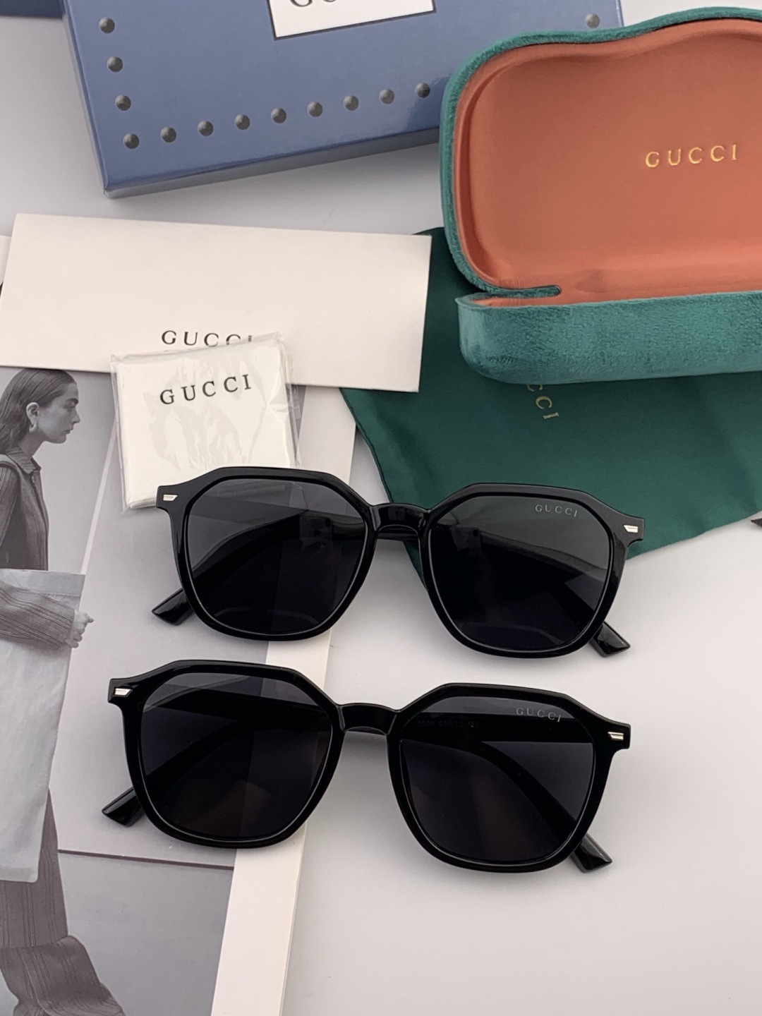 Gucci古奇 新款连体驶驾镜墨镜出行必众备多明星同款 太阳镜 男女太士阳镜飞行 型号：G6358