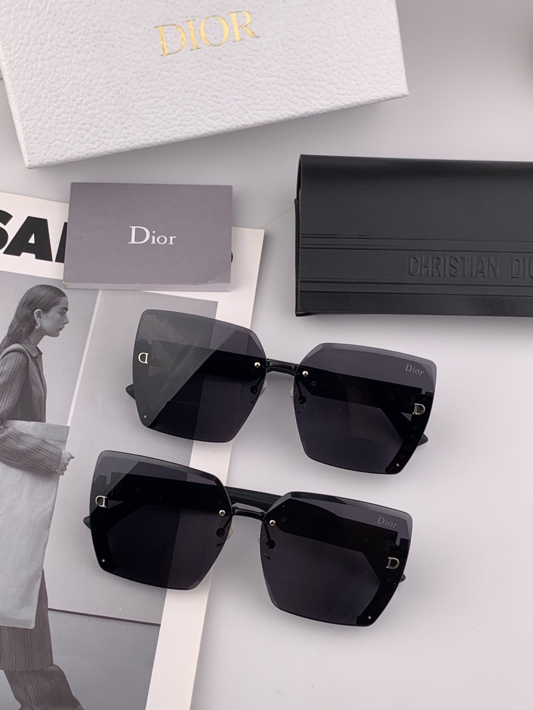 🔺 【DIOR-迪奥】开春新款 潮流爆款 时尚方框太阳镜 高品质 佩戴舒适 网红潮款墨镜 女士高清太阳镜