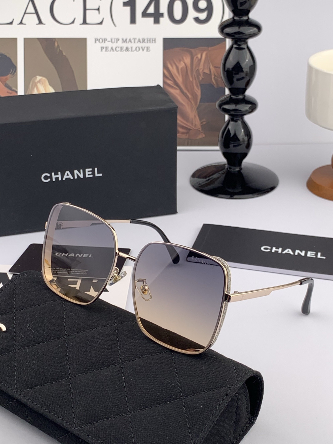 🔺 【香奈儿-尼龙偏光太阳镜】开春新款 潮流爆款 时尚多边形偏光太阳镜 高品质 佩戴舒适 网红潮款墨镜 