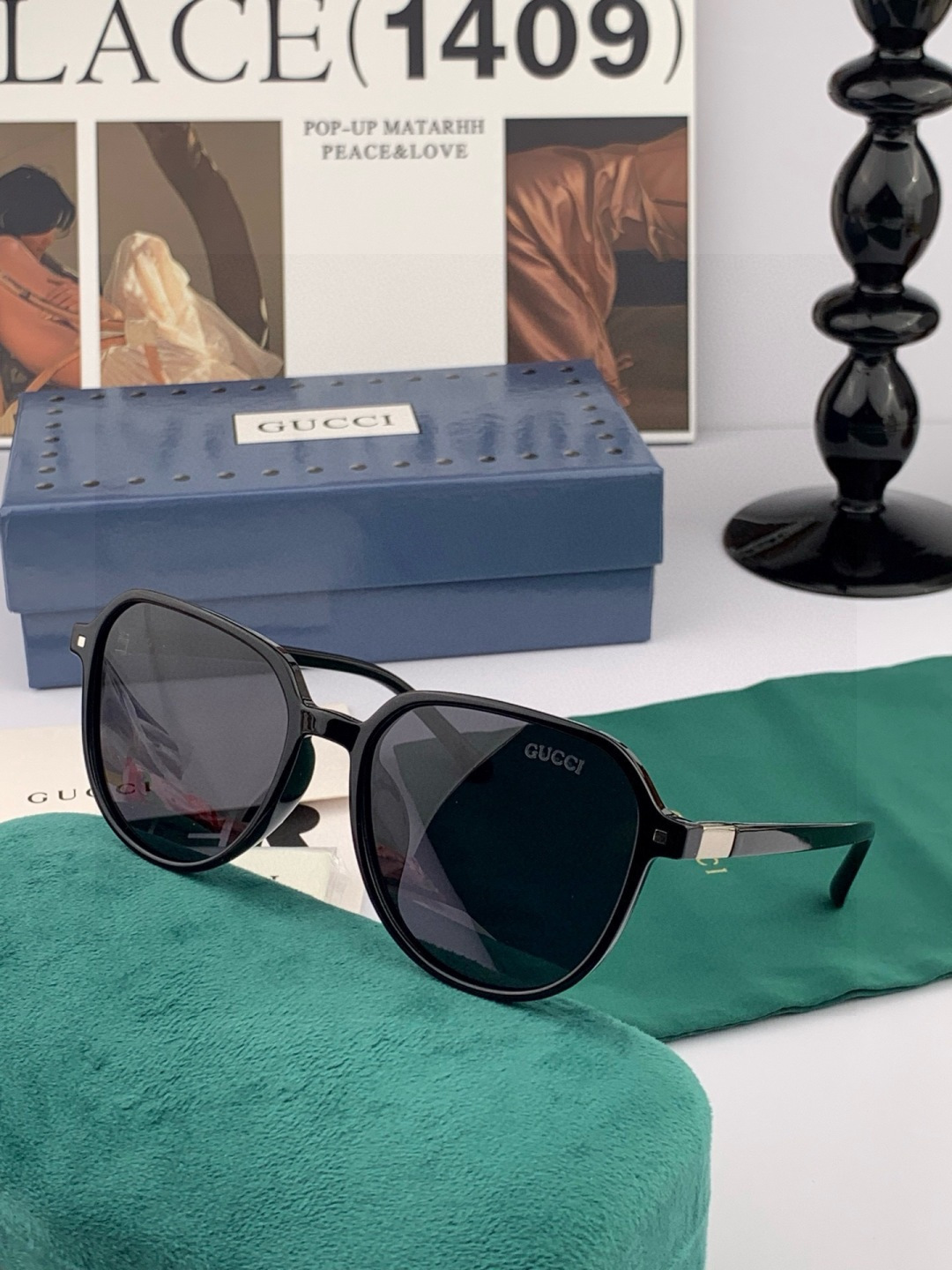 超好看 潮酷【GUCCI】古驰 新款款太阳镜以独特魅力和前卫风格诠释春夏最新眼镜，以方框设计，中梁连体质