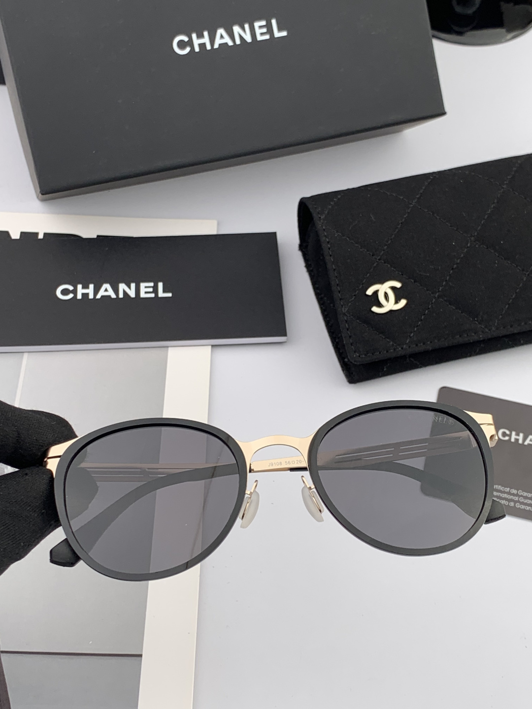 🔺 【香奈儿】开春新款 潮流爆款 时尚圆框无螺丝太阳镜 高品质 佩戴舒适 网红潮款墨镜 女士高清太阳镜🕶