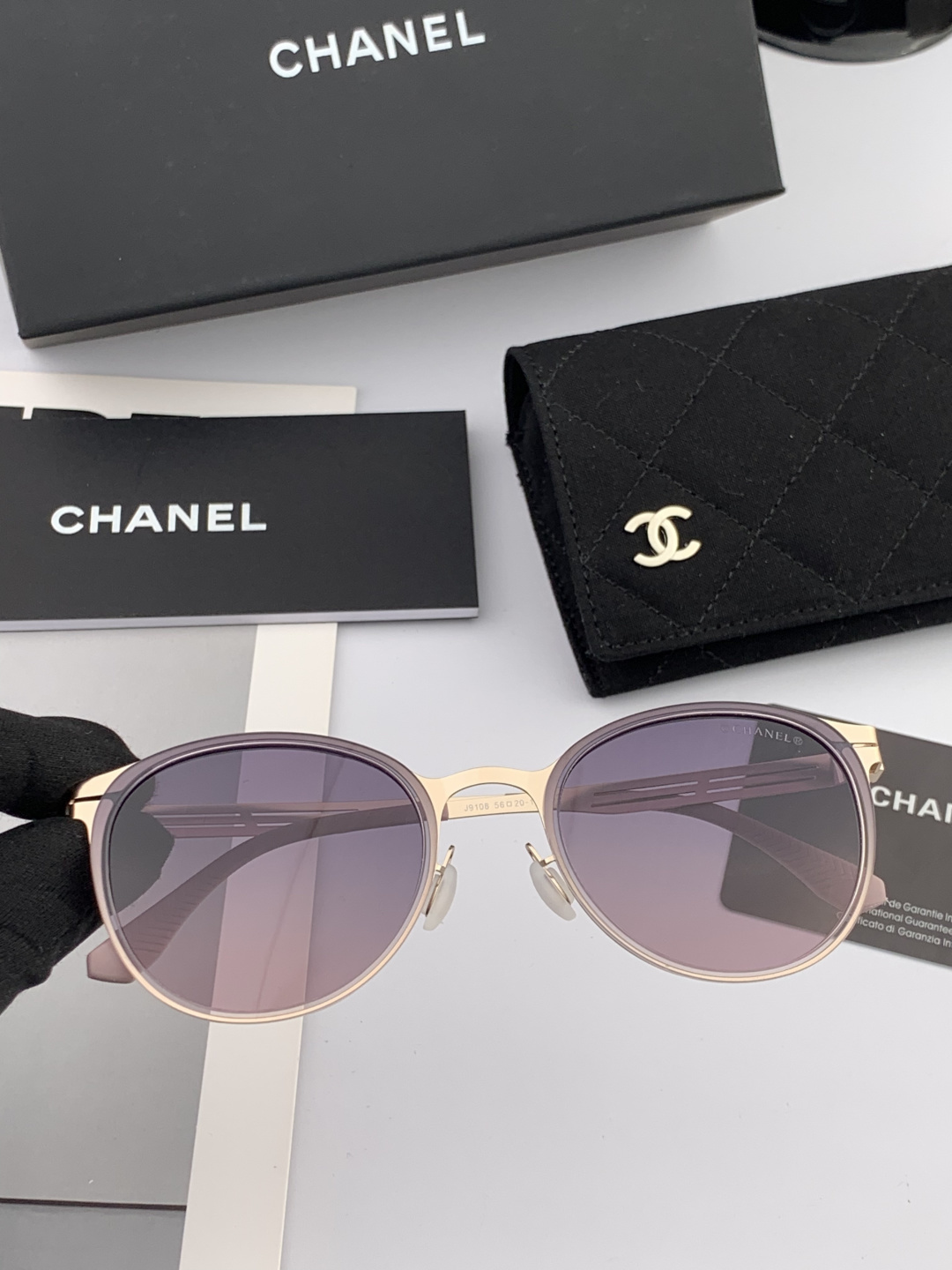 🔺 【香奈儿】开春新款 潮流爆款 时尚圆框无螺丝太阳镜 高品质 佩戴舒适 网红潮款墨镜 女士高清太阳镜🕶