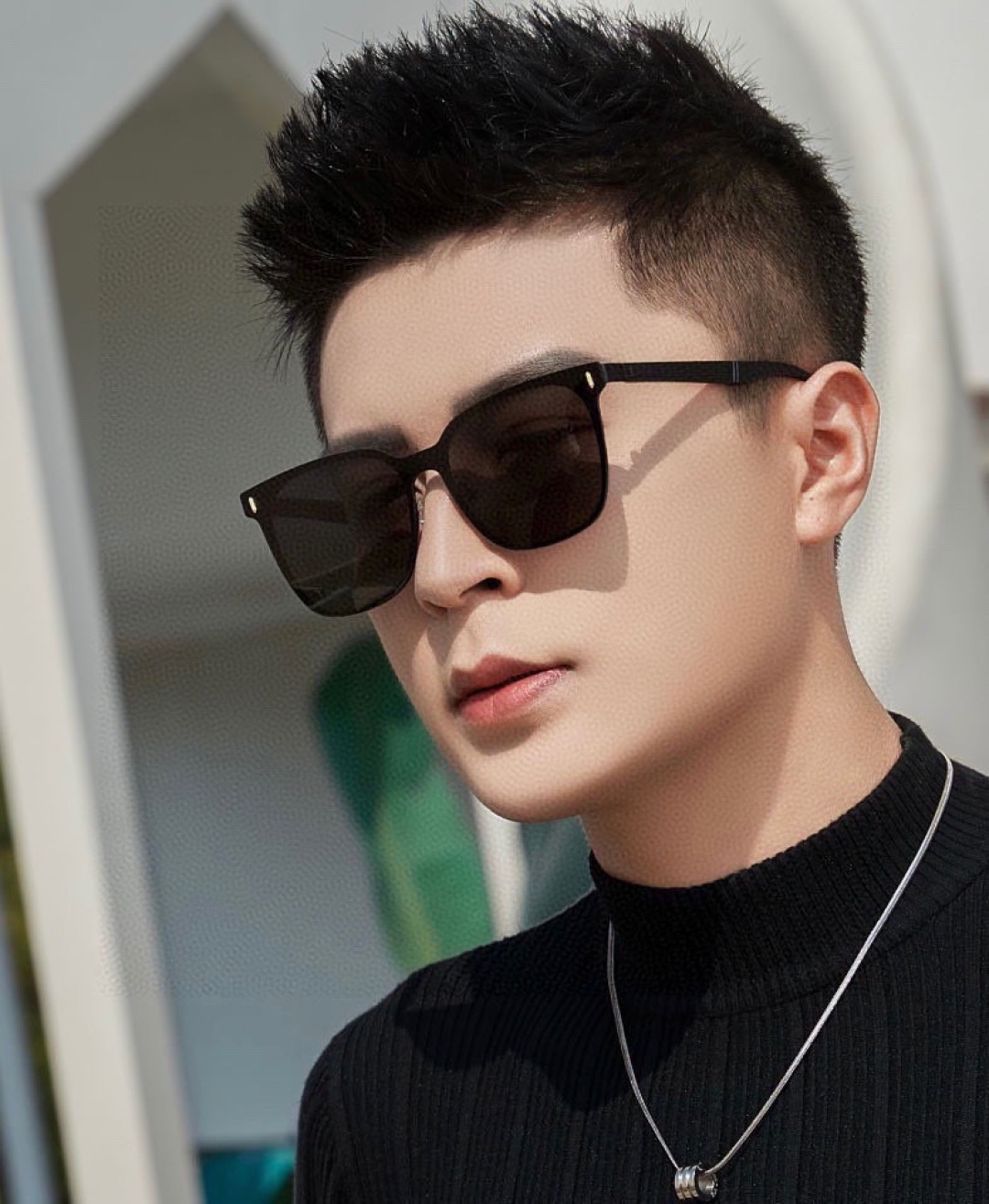 Gucci古奇 新款连体驶驾镜墨镜出行必众备多明星同款 太阳镜 男女太士阳镜飞行 型号：G075