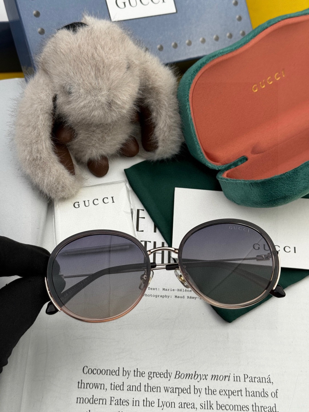 🔺 【GUCCI-偏光太阳镜】开春新款 潮流爆款 时尚圆框偏光太阳镜 高品质 佩戴舒适 网红潮款墨镜 女