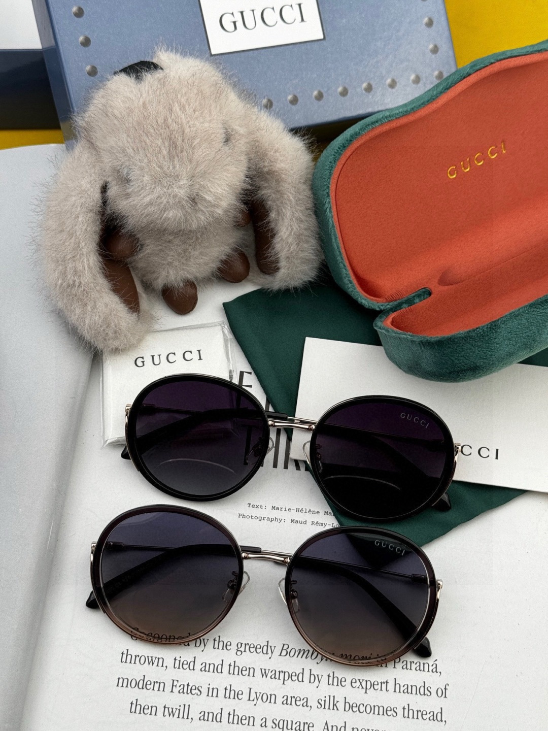 🔺 【GUCCI-偏光太阳镜】开春新款 潮流爆款 时尚圆框偏光太阳镜 高品质 佩戴舒适 网红潮款墨镜 女