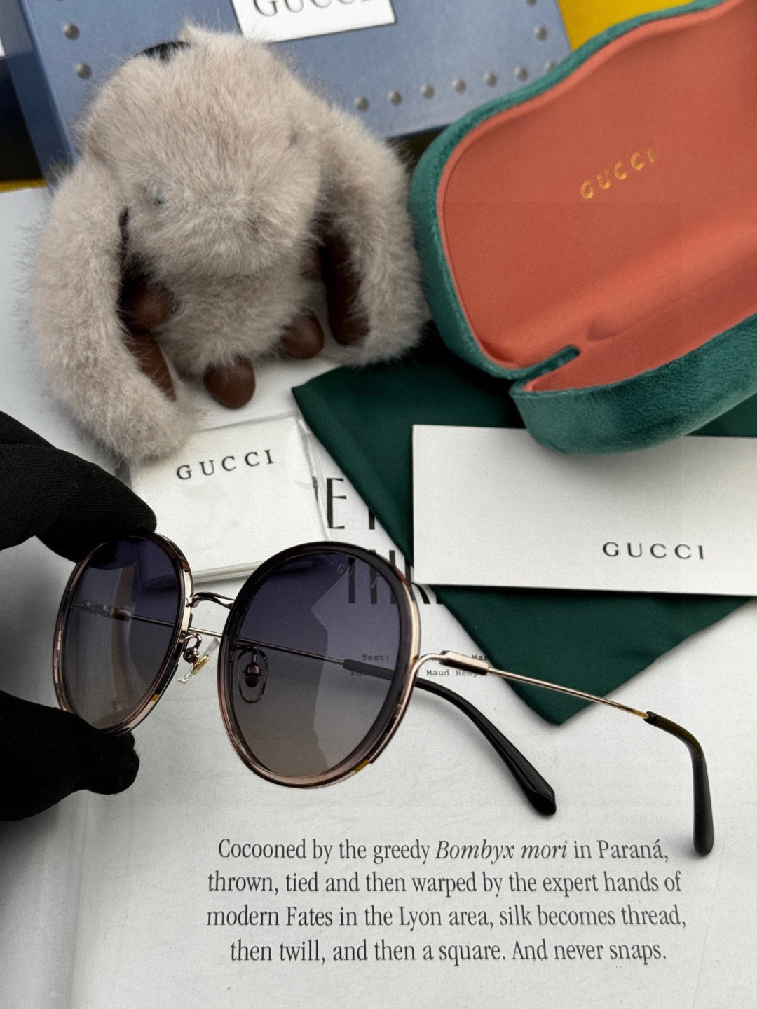 🔺 【GUCCI-偏光太阳镜】开春新款 潮流爆款 时尚圆框偏光太阳镜 高品质 佩戴舒适 网红潮款墨镜 女