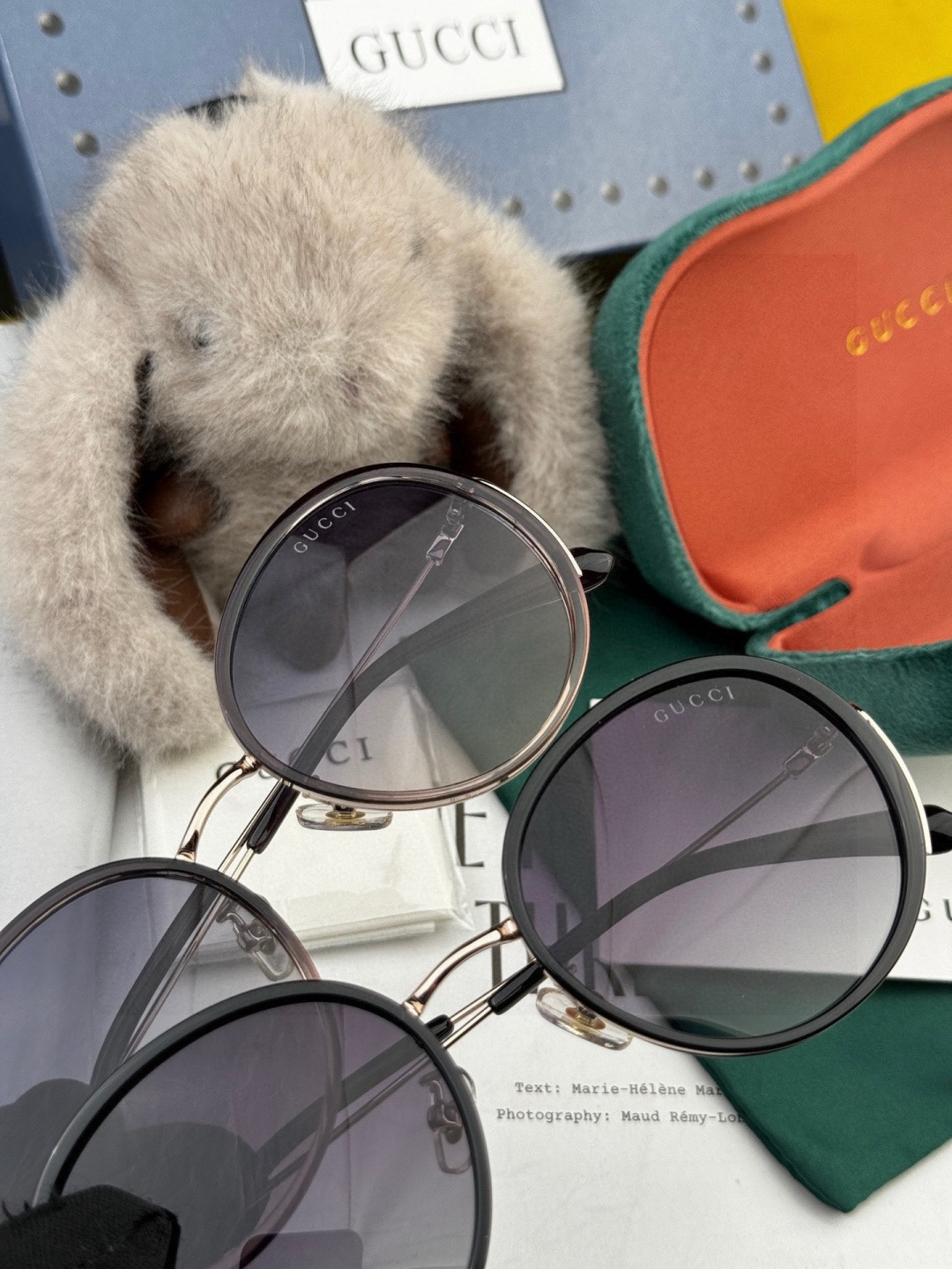 🔺 【GUCCI-偏光太阳镜】开春新款 潮流爆款 时尚圆框偏光太阳镜 高品质 佩戴舒适 网红潮款墨镜 女