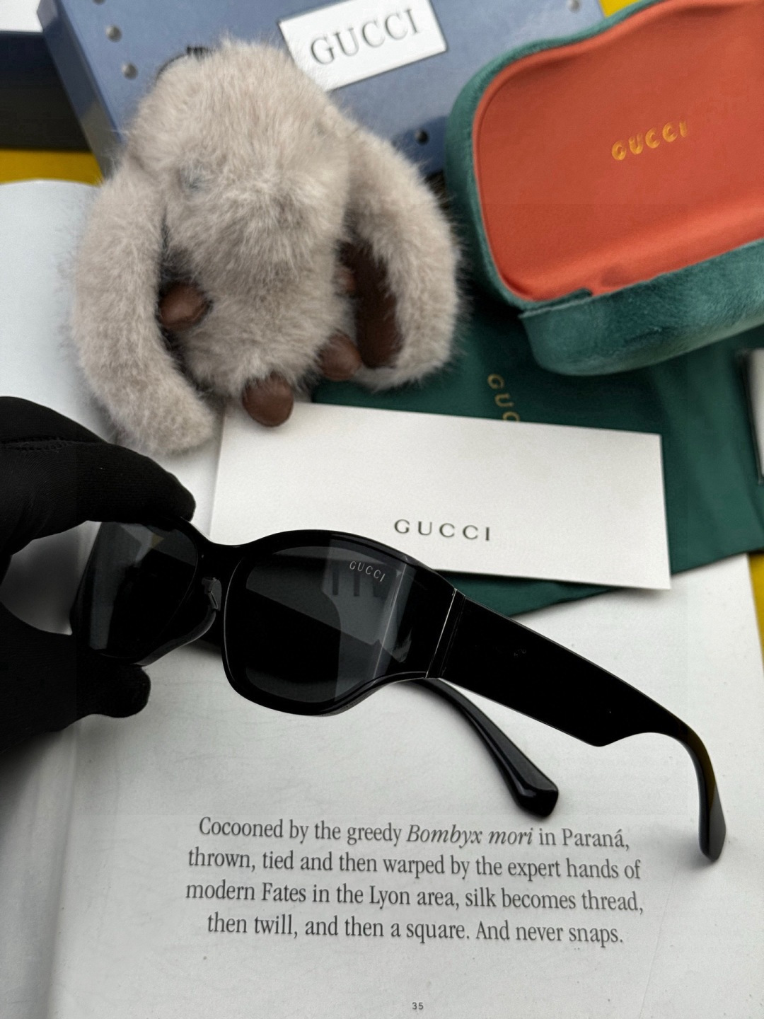 🔺 【GUCCI】开春新款 潮流爆款 时尚方框偏光太阳镜 高品质 佩戴舒适 网红潮款墨镜 女士高清尼龙偏