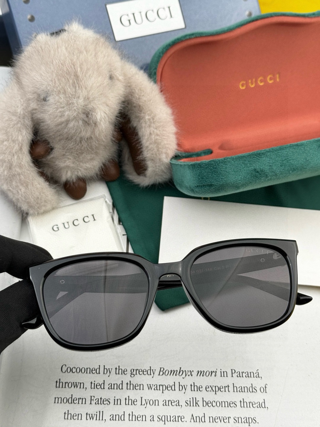 🔺 【GUCCI】开春新款 潮流爆款 时尚方框偏光太阳镜 高品质 佩戴舒适 网红潮款墨镜 女士高清尼龙偏
