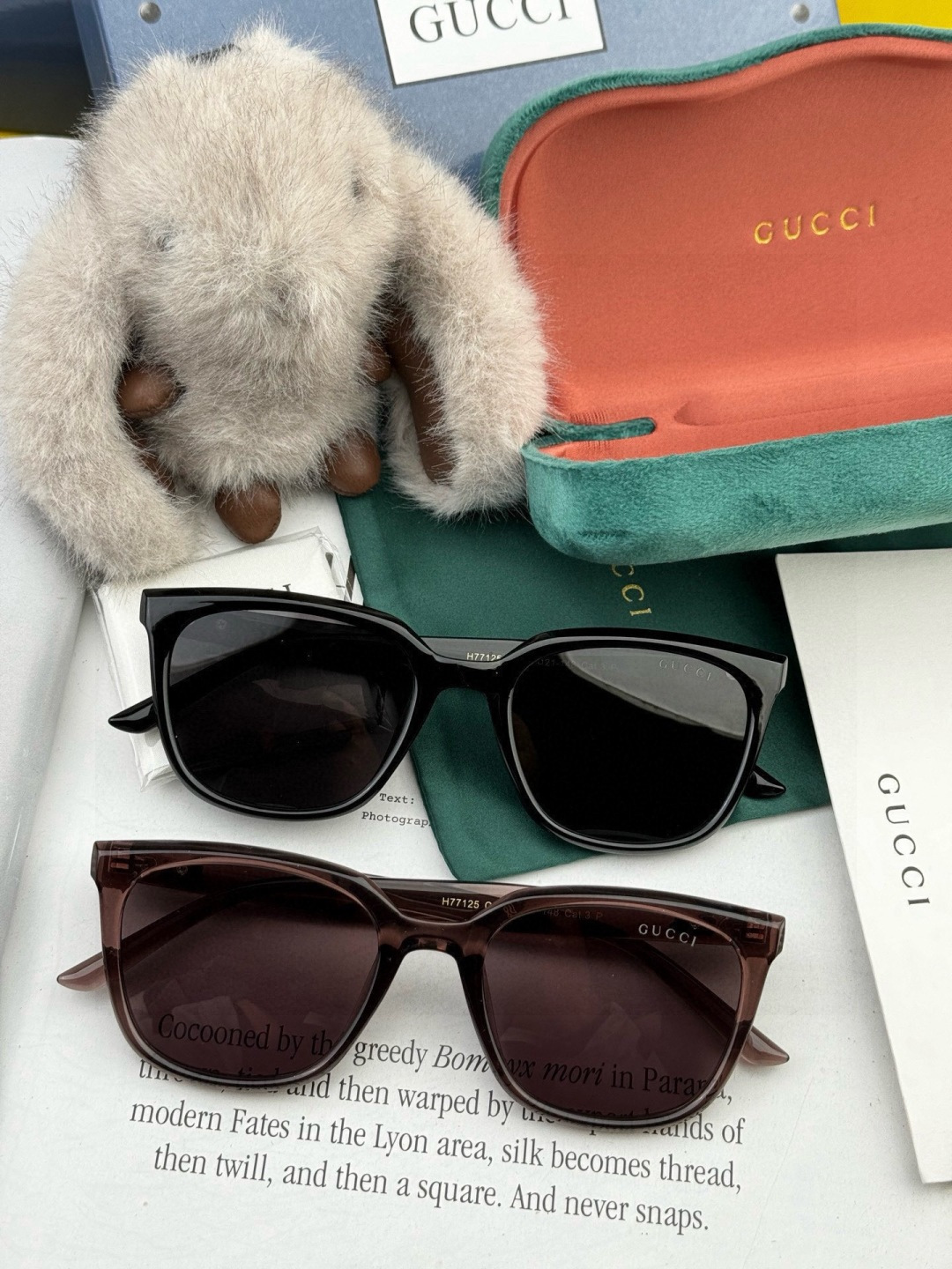 🔺 【GUCCI】开春新款 潮流爆款 时尚方框偏光太阳镜 高品质 佩戴舒适 网红潮款墨镜 女士高清尼龙偏