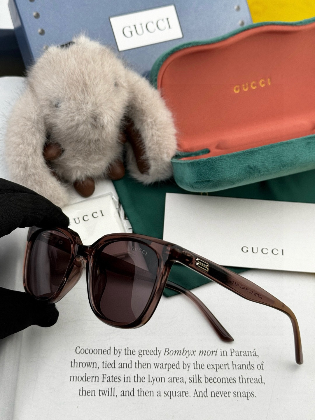 🔺 【GUCCI】开春新款 潮流爆款 时尚方框偏光太阳镜 高品质 佩戴舒适 网红潮款墨镜 女士高清尼龙偏