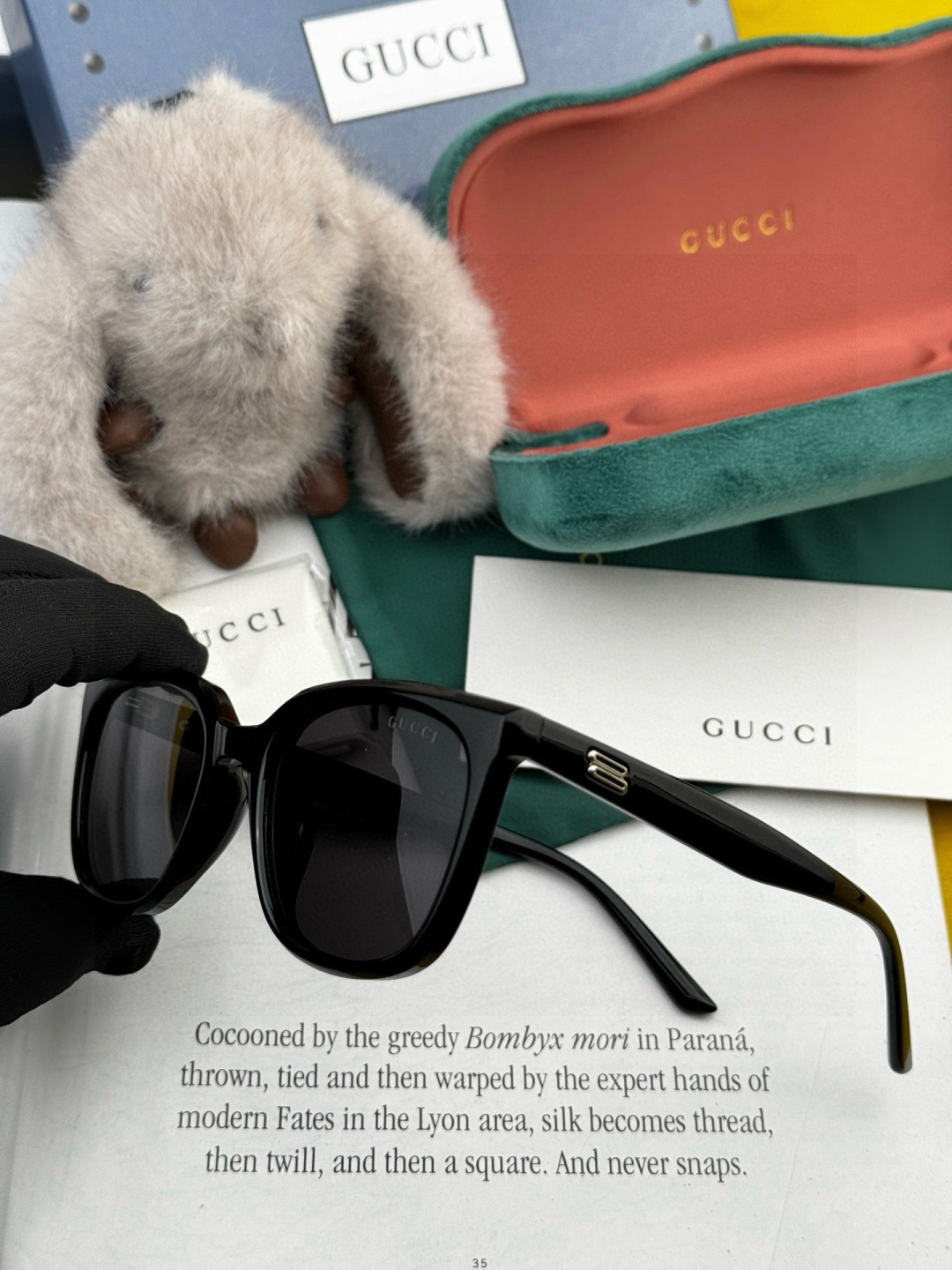 🔺 【GUCCI】开春新款 潮流爆款 时尚方框偏光太阳镜 高品质 佩戴舒适 网红潮款墨镜 女士高清尼龙偏