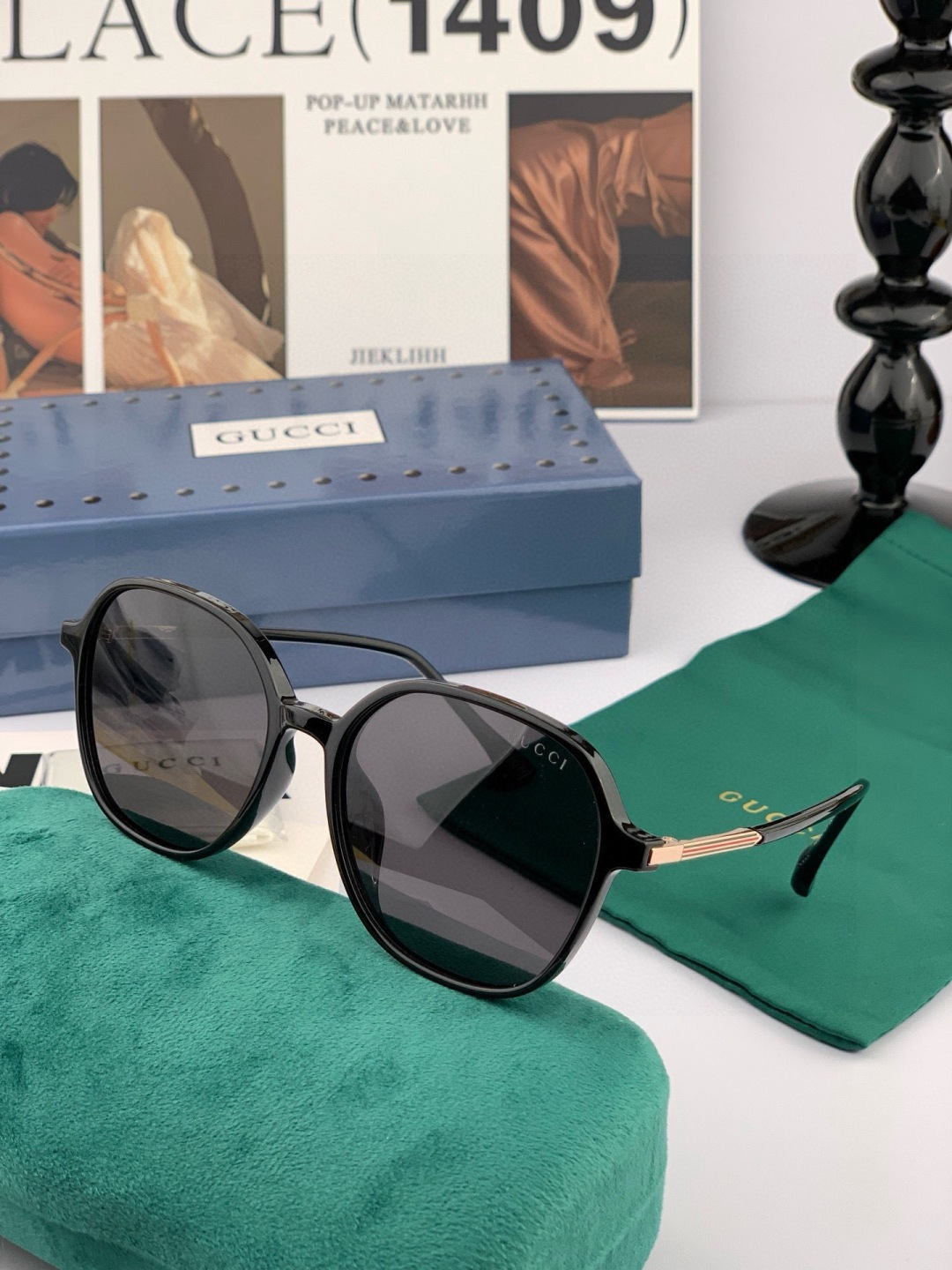🔺GUCCI🔻古驰 GG圆框太阳镜 完美品质 🎓独特设计  适合各种脸型 亮相时装周 超时尚百搭 实物精
