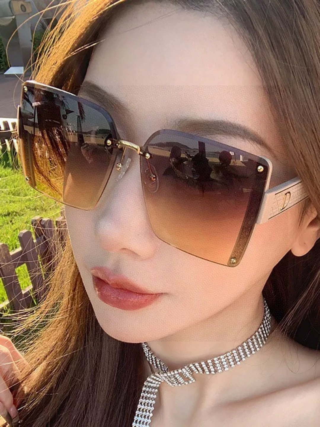 🔺 【DIOR-迪奥】开春新款 潮流爆款 时尚方框偏光太阳镜 高品质 佩戴舒适 网红潮款墨镜 女士高清尼