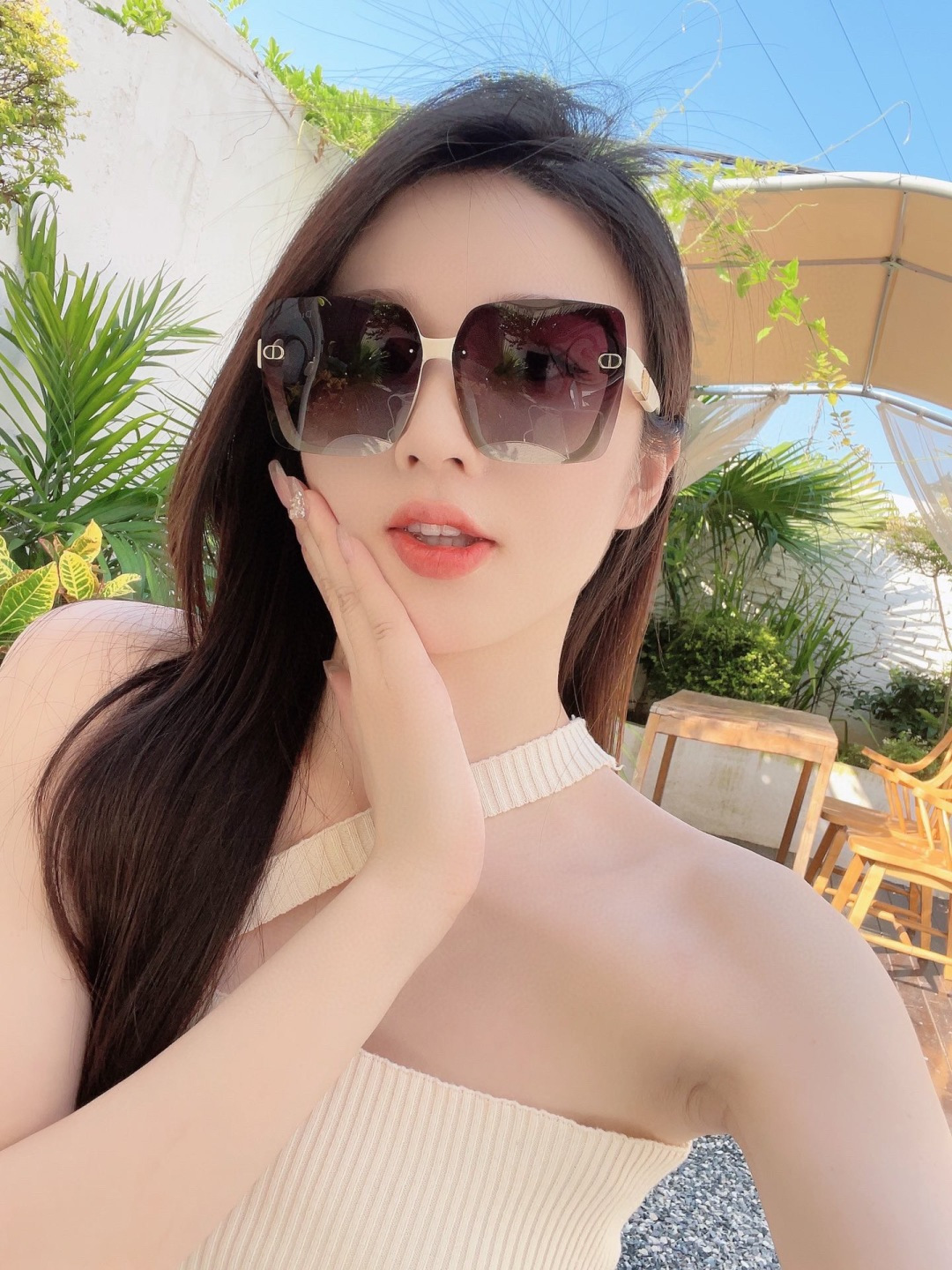 🔺 【DIOR-迪奥】开春新款 潮流爆款 时尚方框偏光太阳镜 高品质 佩戴舒适 网红潮款墨镜 女士高清偏