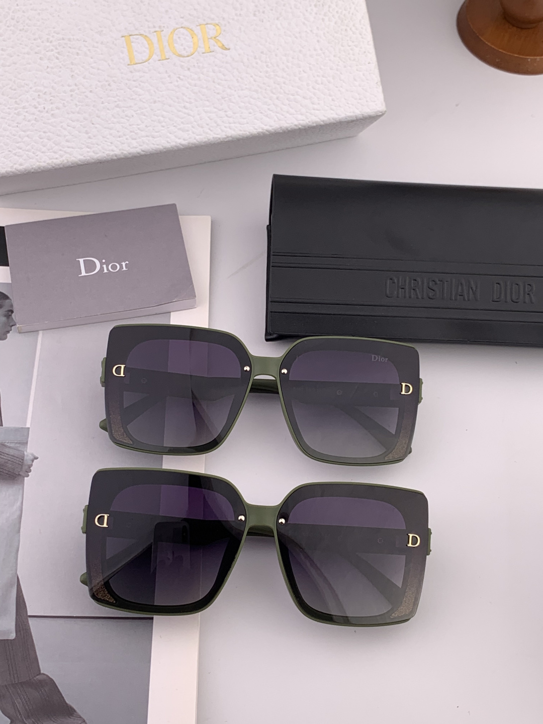 🔺 【DIOR-迪奥】开春新款 潮流爆款 时尚方框偏光太阳镜 高品质 佩戴舒适 网红潮款墨镜 女士高清加