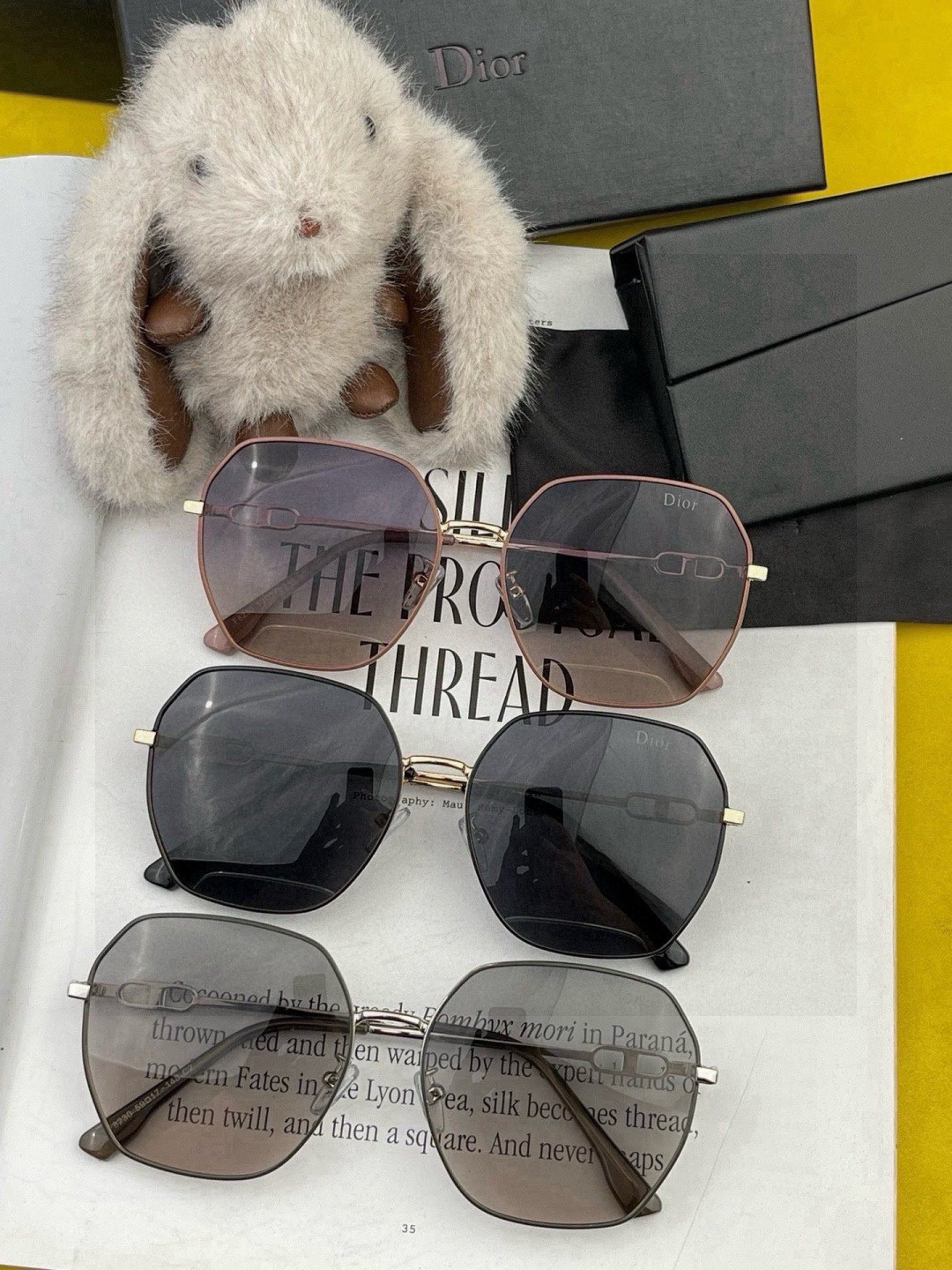 🔺 DIOR🔻官方新款 众多明星同款[色]‼️‼️新款大框偏光墨镜 🌈🌈宝丽来超清加厚太阳镜🔝🔝型号：C