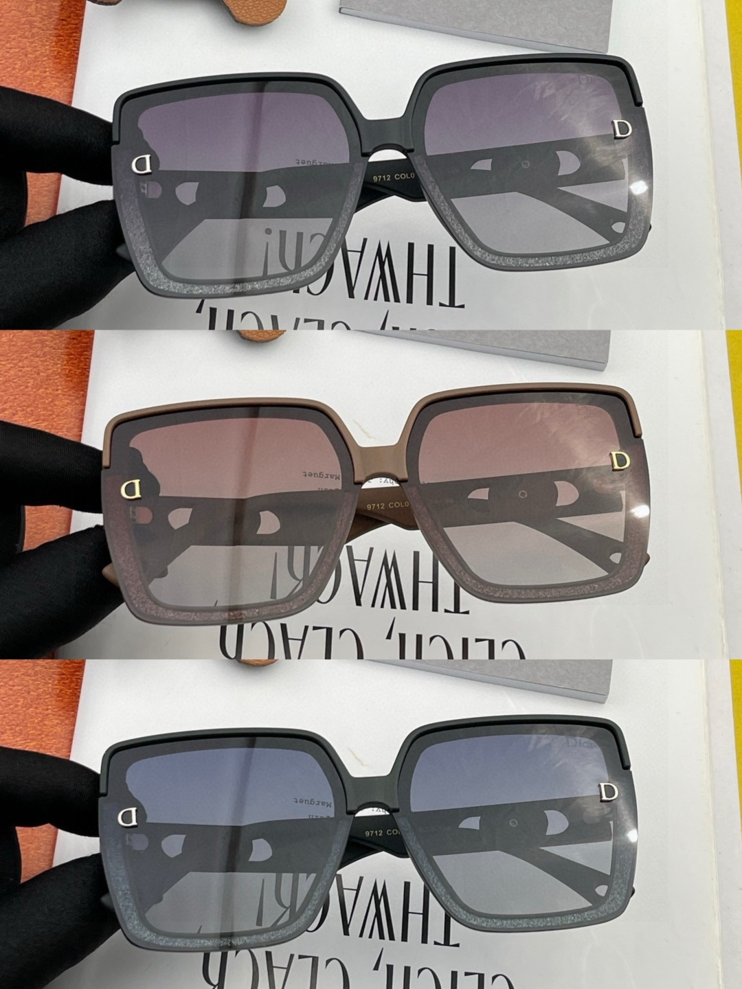 🔺 【DIOR-迪奥】开春新款 潮流爆款 时尚方框偏光太阳镜 高品质 佩戴舒适 网红潮款墨镜 女士高清偏