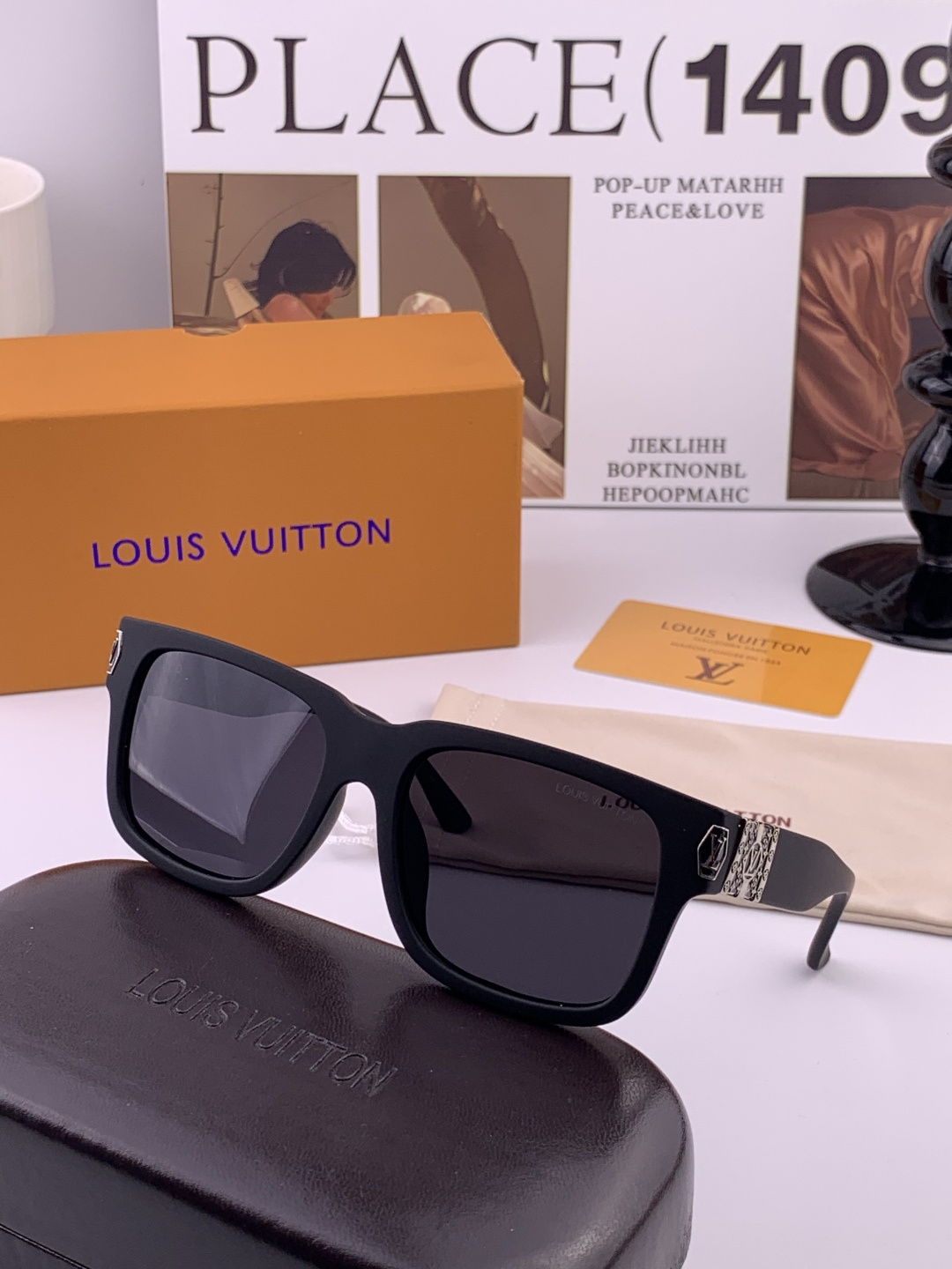 LV 太阳镜潮品官网模特同款 [玫瑰][玫瑰]四叶草🍀精致个性设计简约时尚 高品质值得拥有绝对潮爆整个夏