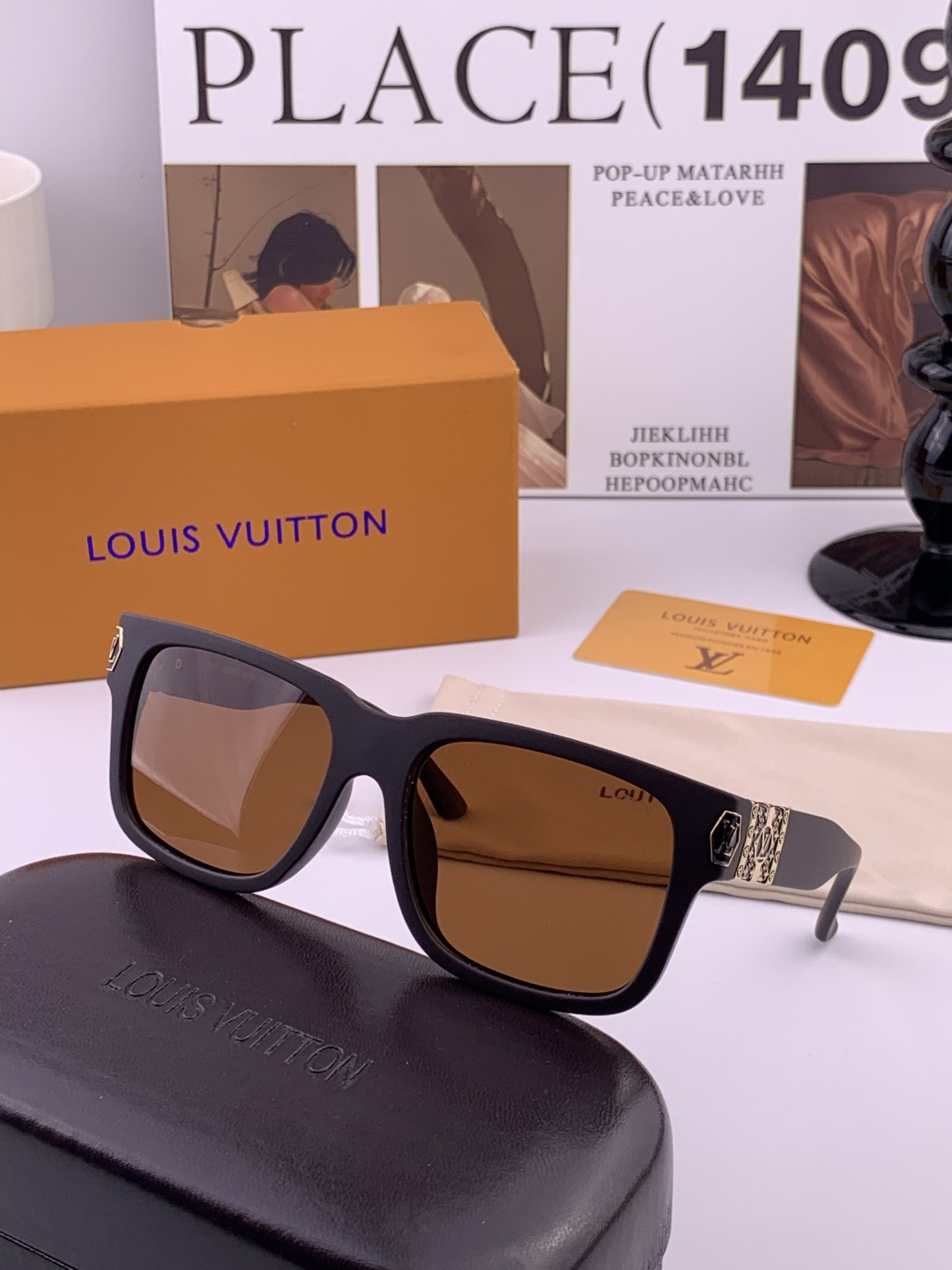 LV 太阳镜潮品官网模特同款 [玫瑰][玫瑰]四叶草🍀精致个性设计简约时尚 高品质值得拥有绝对潮爆整个夏