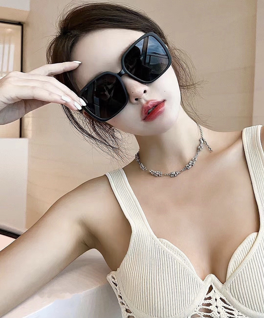 🔺 【DIOR-迪奥】开春新款 潮流爆款 时尚方框偏光太阳镜 高品质 佩戴舒适 网红潮款墨镜 型号：D7