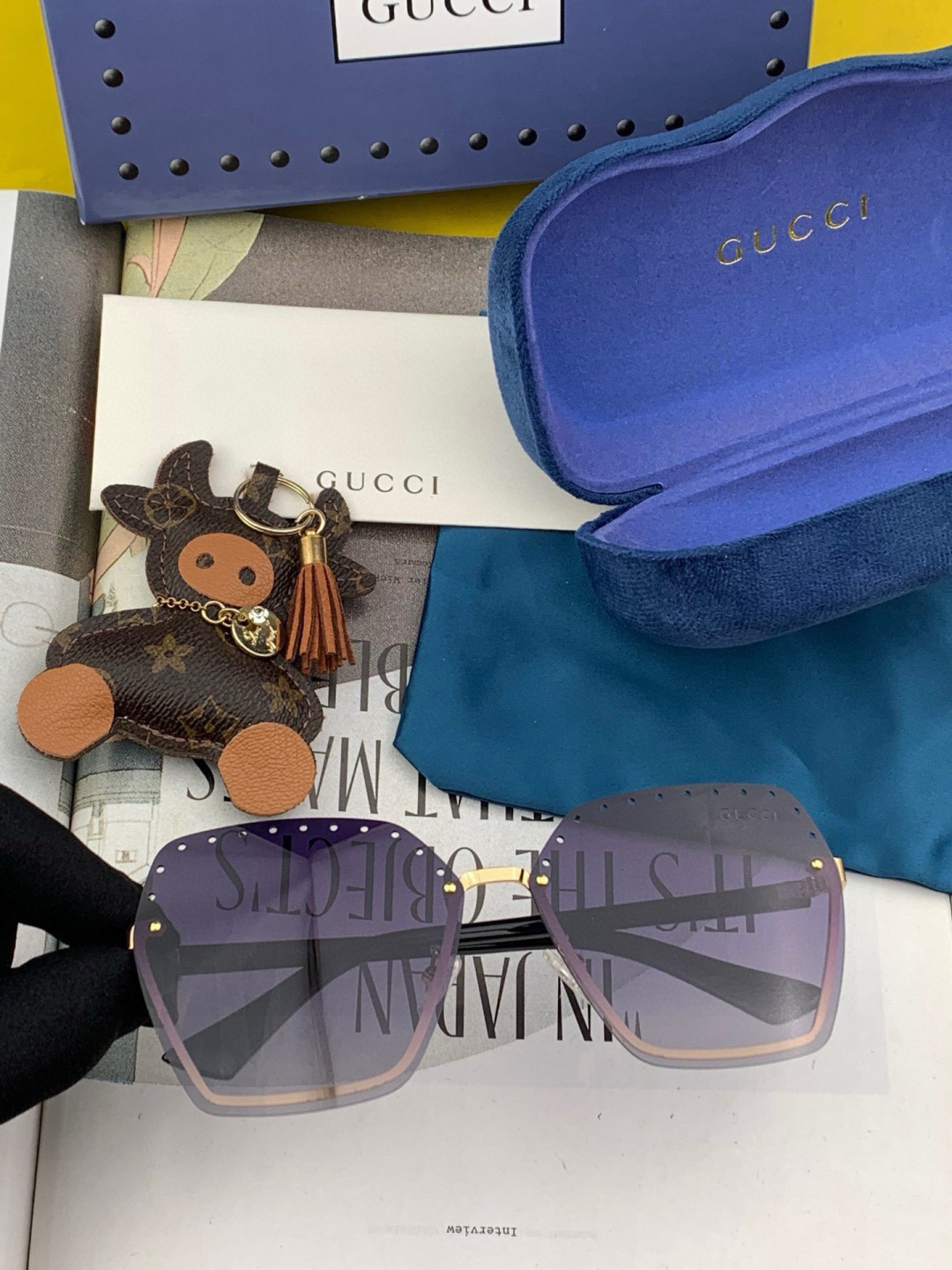 GUCCI🌋☔️时尚无框太阳镜镜片 顶级奢侈品[强] 高品质[胜利][亲亲]🍦🍨 [得意] 气质非凡😄 