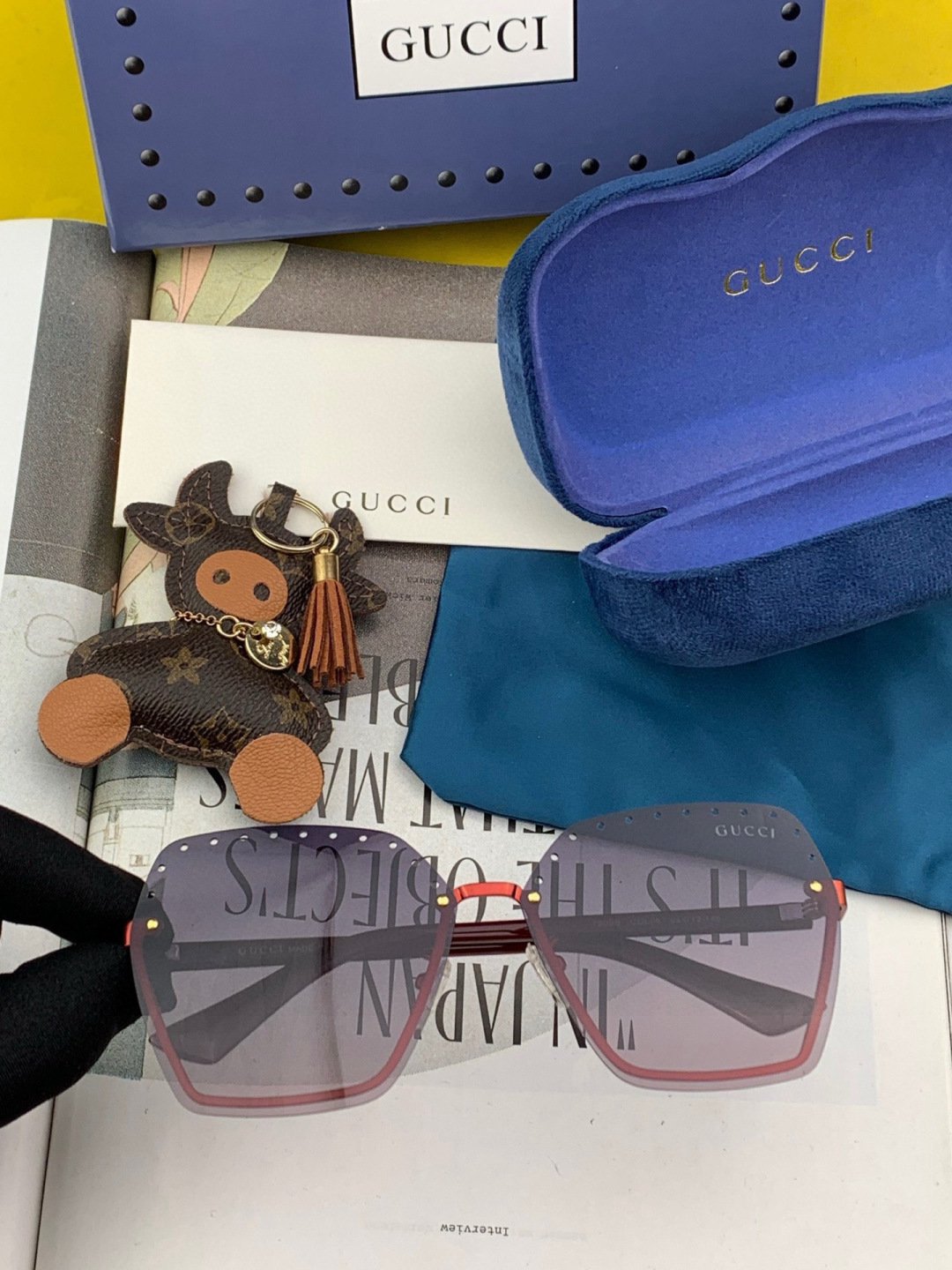 GUCCI🌋☔️时尚无框太阳镜镜片 顶级奢侈品[强] 高品质[胜利][亲亲]🍦🍨 [得意] 气质非凡😄 