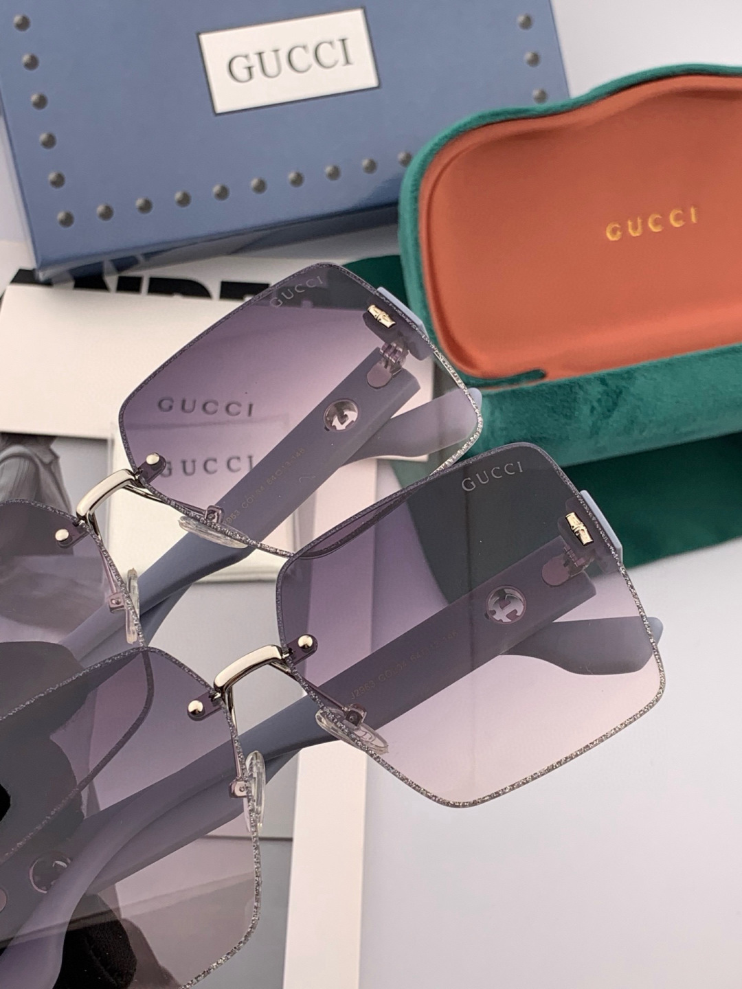 🔺 【GUCCI】开春新款 潮流爆款 时尚方框太阳镜 高品质 佩戴舒适 网红潮款墨镜 型号：G3629