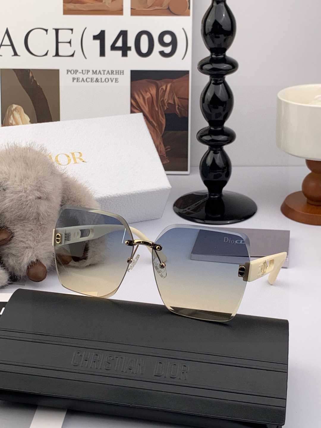 🔺 【DIOR-迪奥】开春新款 潮流爆款 时尚方框太阳镜 高品质 佩戴舒适 网红潮款墨镜 女士高清太阳镜