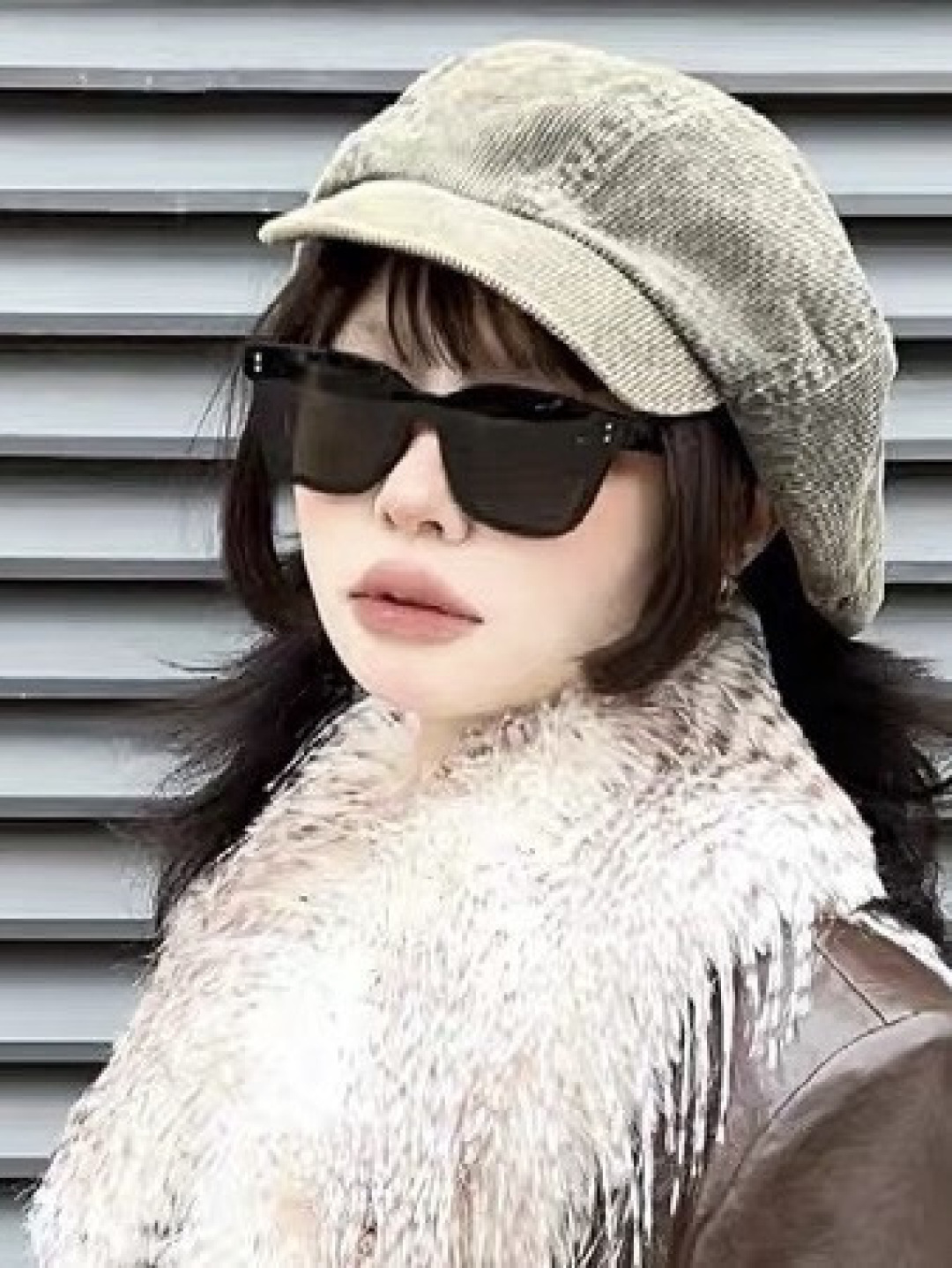 GUCCI  新款连体尼龙偏光太眼镜，情侣款时尚方框太阳镜佩戴舒适网红潮流款墨镜，大气女人范儿，大脸小脸