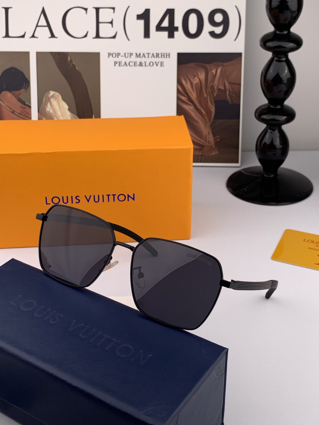 LV 。  高品质男女款墨镜   👍 进口宝丽来偏光镜片  。蛤蟆镜 开车钓鱼都可 。百搭显瘦墨镜韩版男