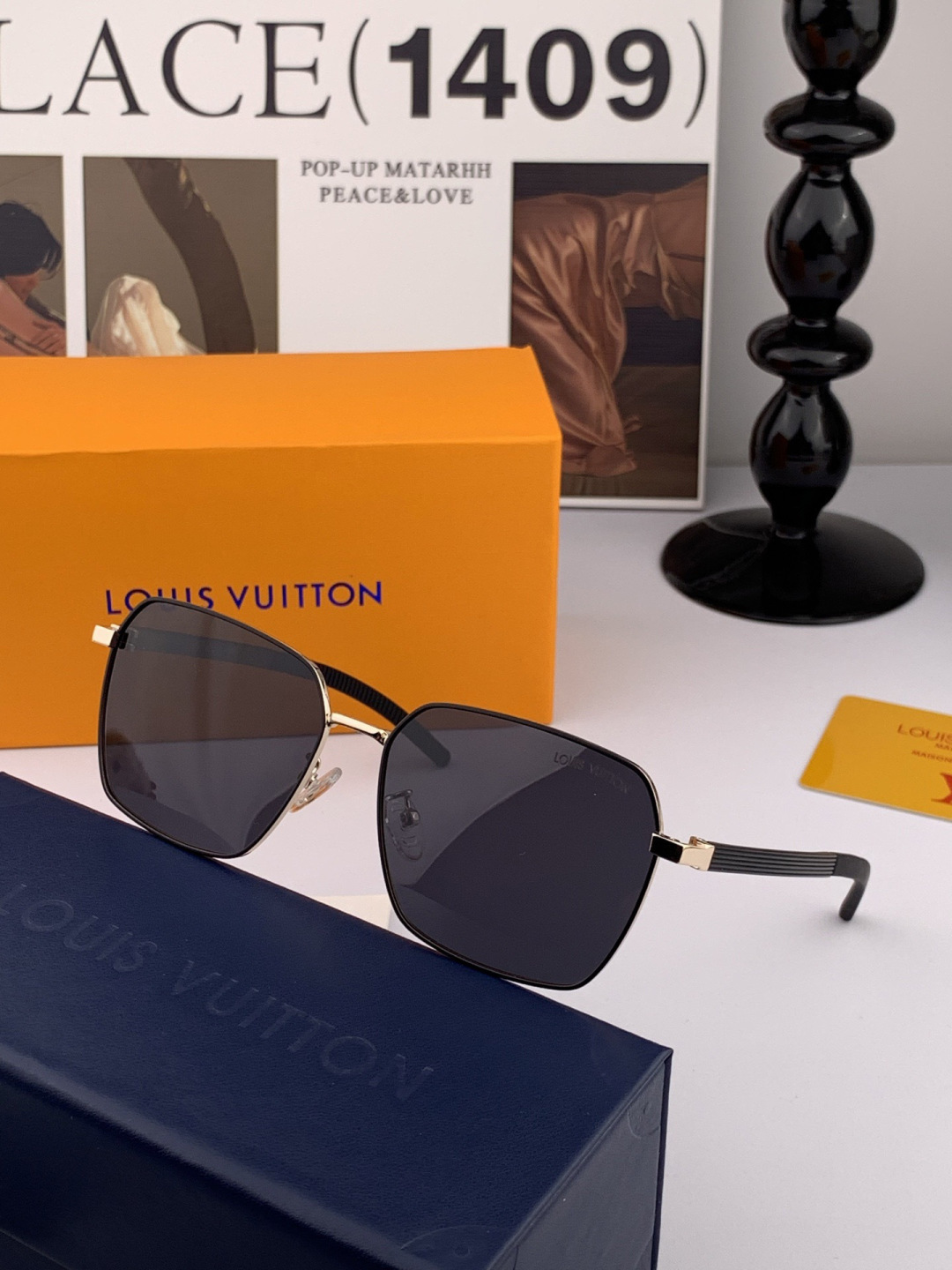 LV 。  高品质男女款墨镜   👍 进口宝丽来偏光镜片  。蛤蟆镜 开车钓鱼都可 。百搭显瘦墨镜韩版男
