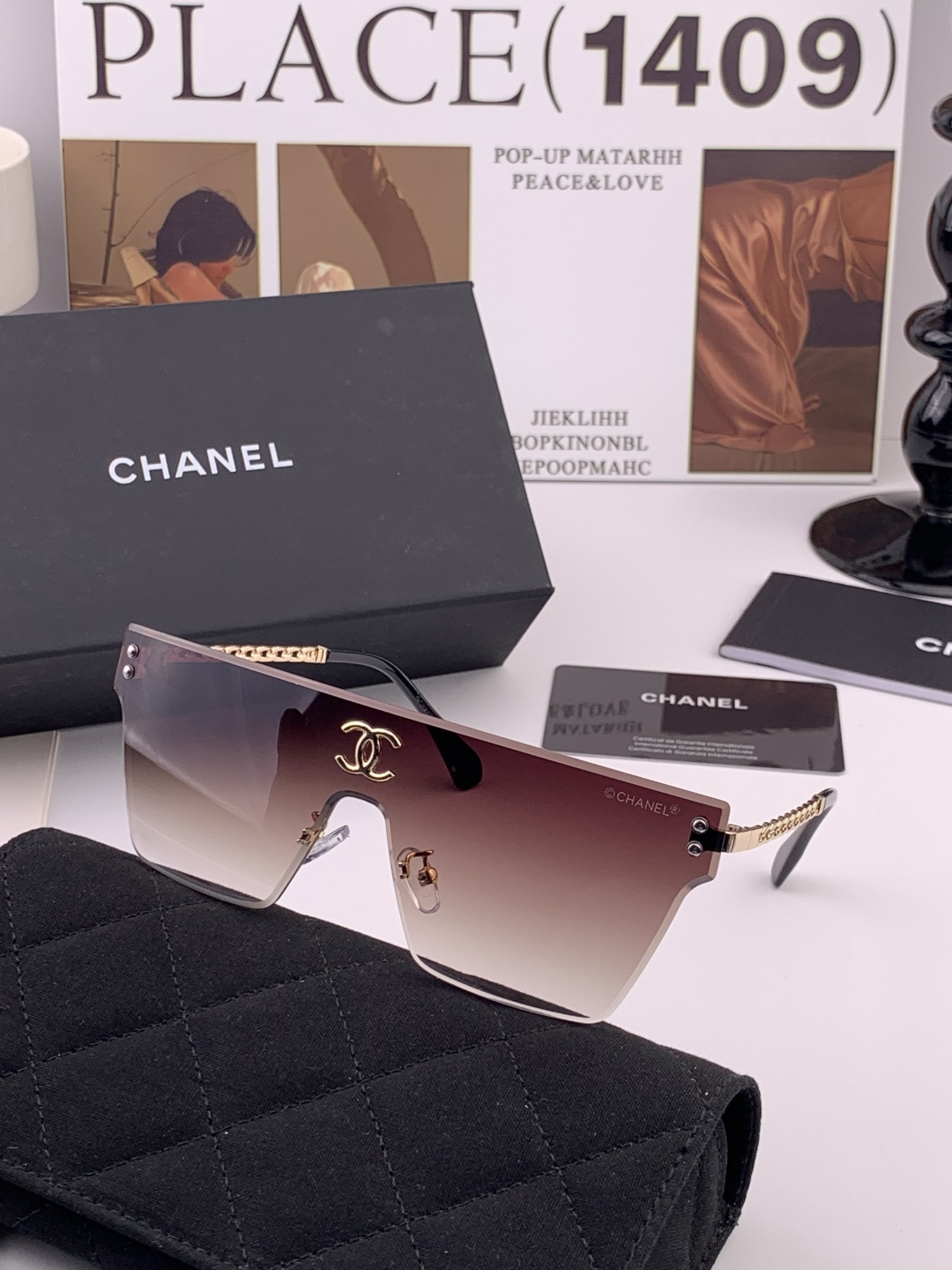 【CHANEL】香奈儿 新款潮流爆款 时尚大框太阳镜 佩戴舒适 网红潮款墨镜 女士高清太阳镜🕶️ 🎉高品
