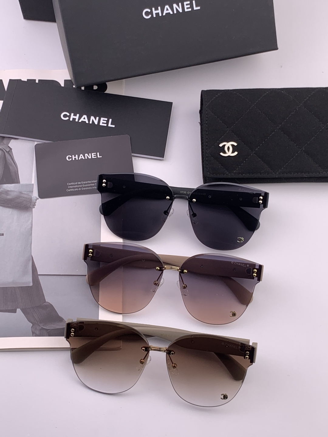【CHANEL】香奈儿 新款潮流爆款 时尚圆框太阳镜 佩戴舒适 网红潮款墨镜 女士高清加厚偏光太阳镜🕶️